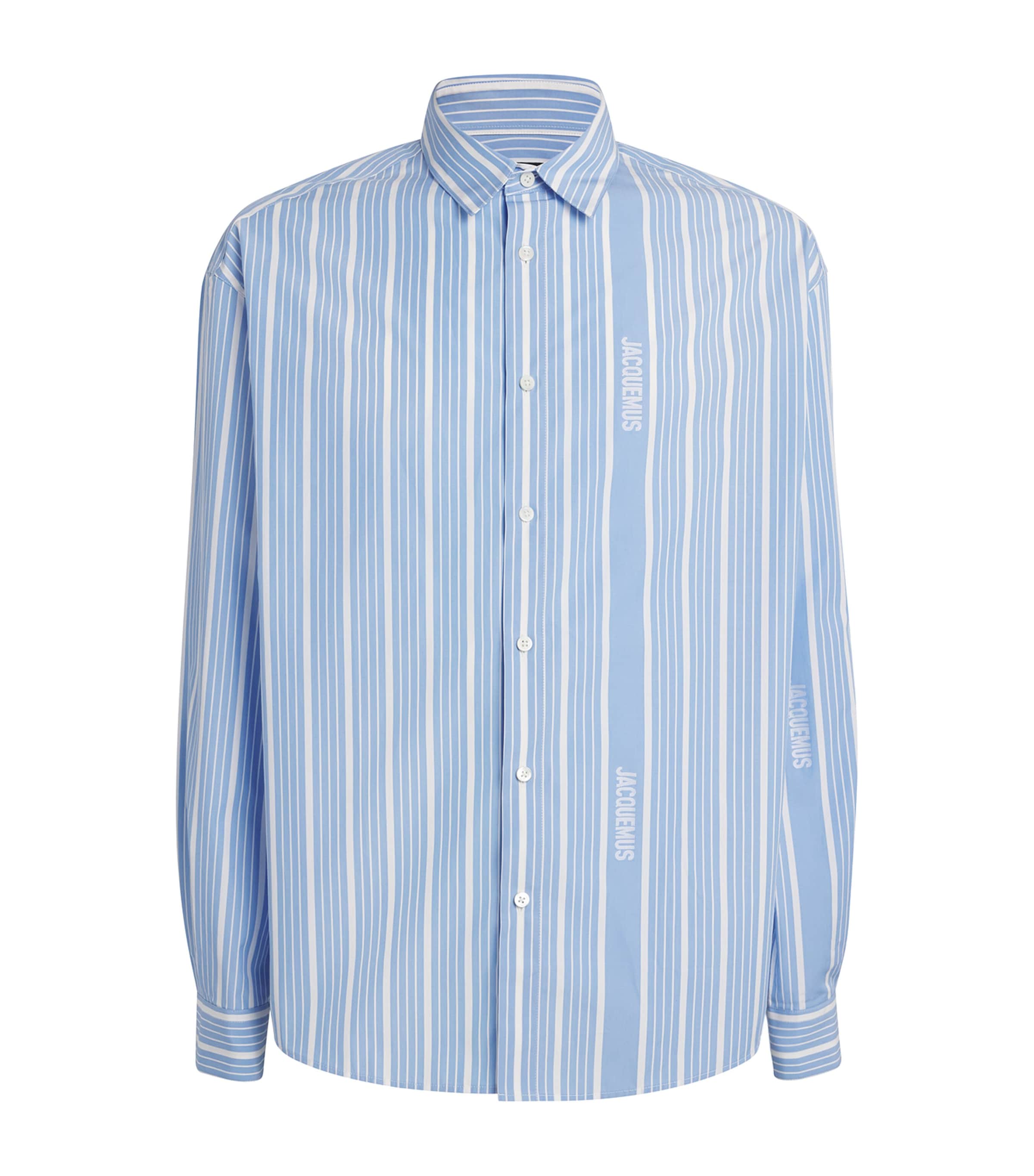 Jacquemus A Simon Striped Shirt In Blue