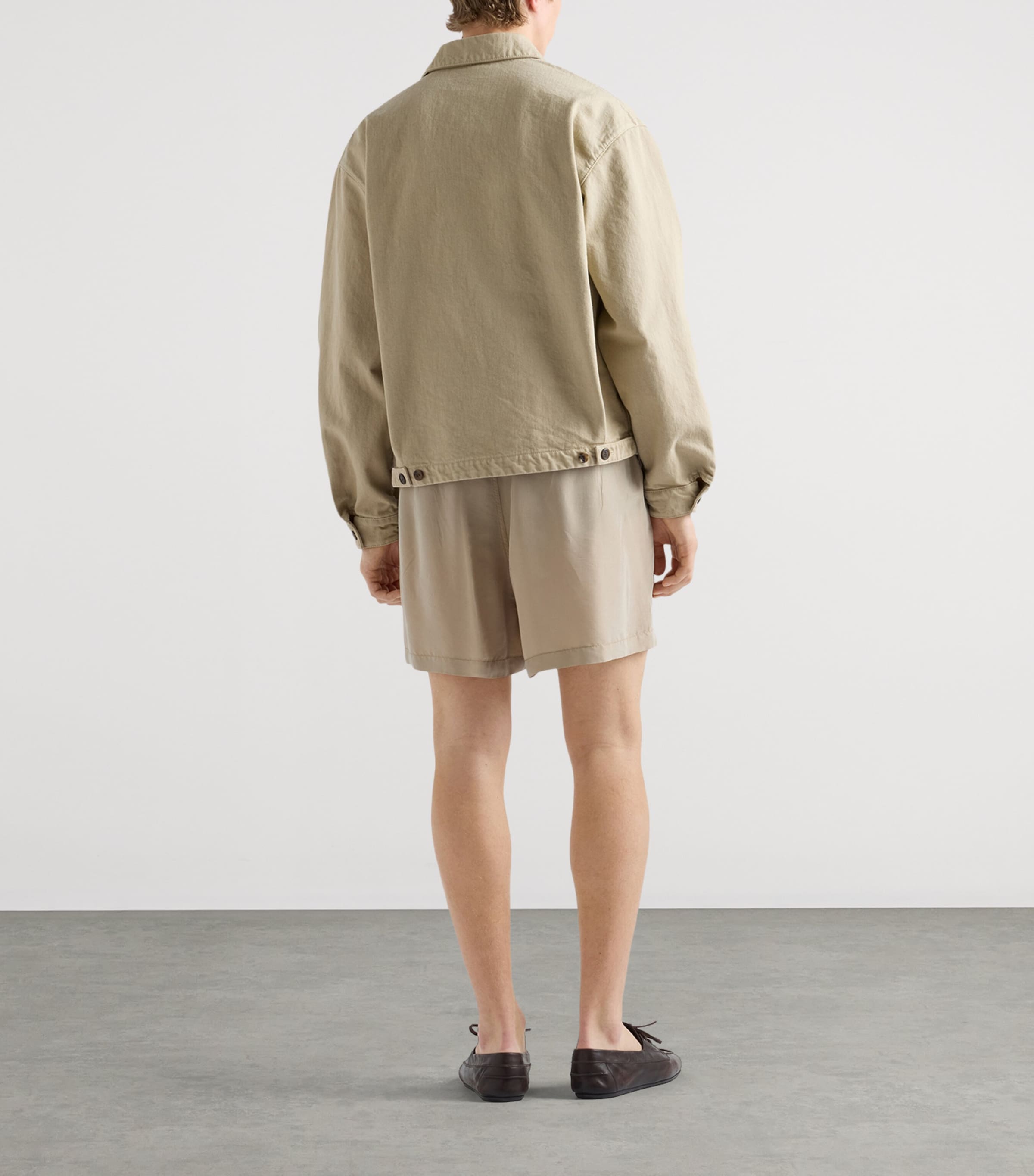 Prada Mens Old Denim Blouson Jacket Neutral Image 5