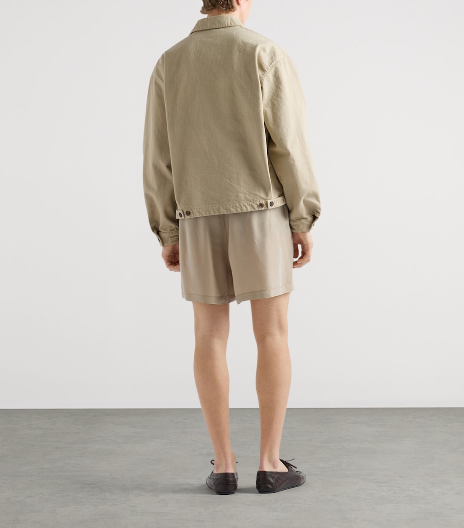 Prada Mens Old Denim Blouson Jacket Neutral Image 5