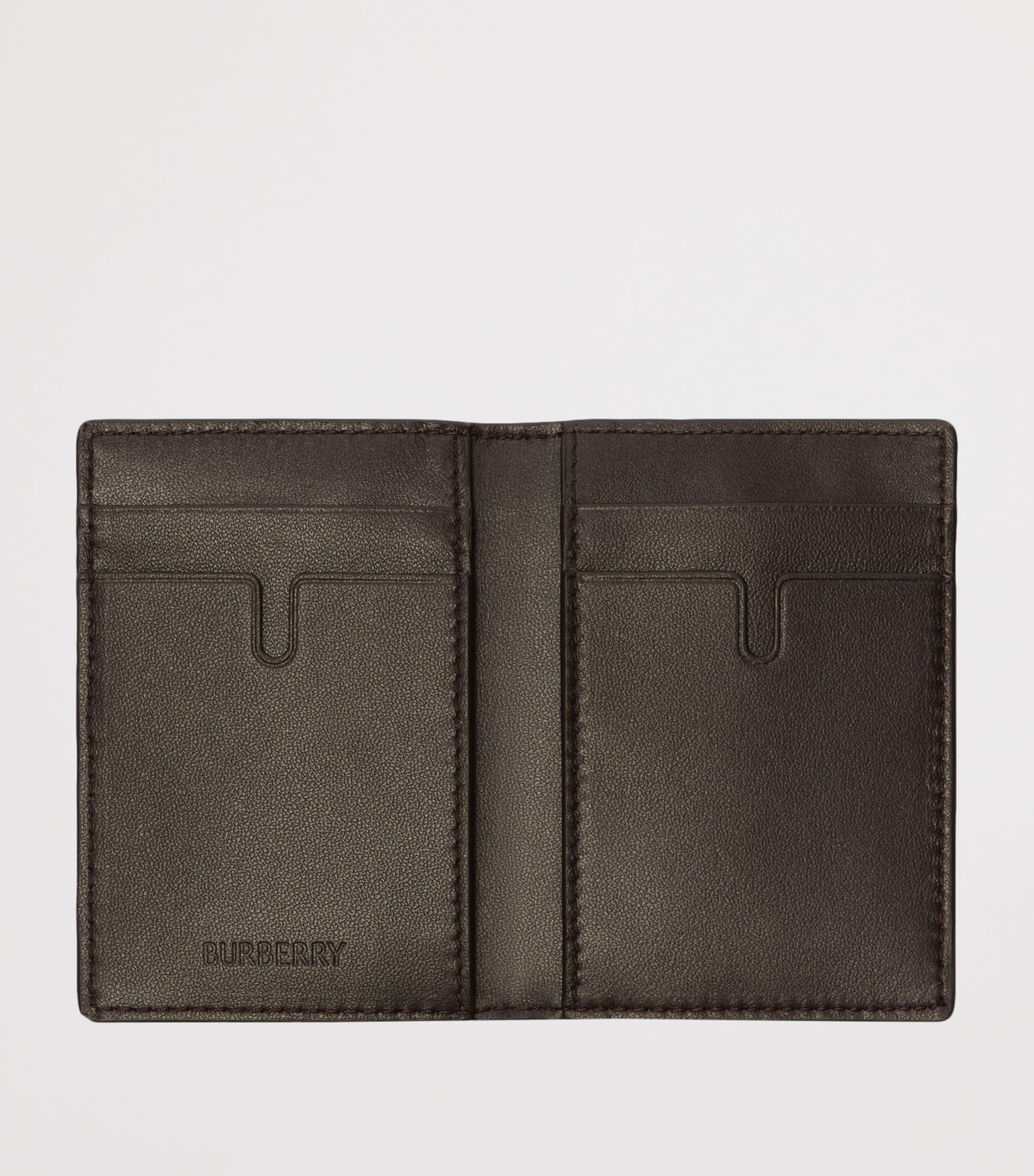 Burberry City Check Folding Card Holder Dark Brown Image 2