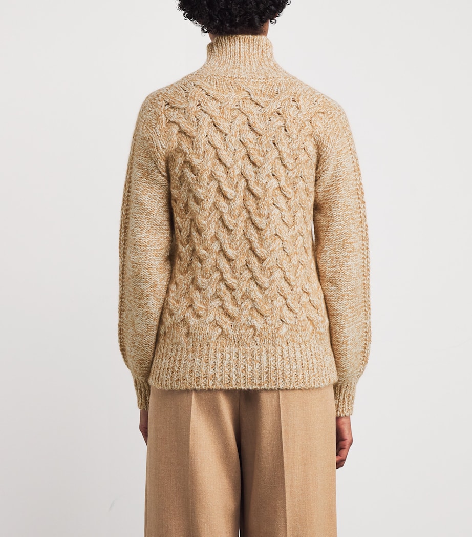 Wool-Blend Metallic Knitted Sweater VICUNA Image 4