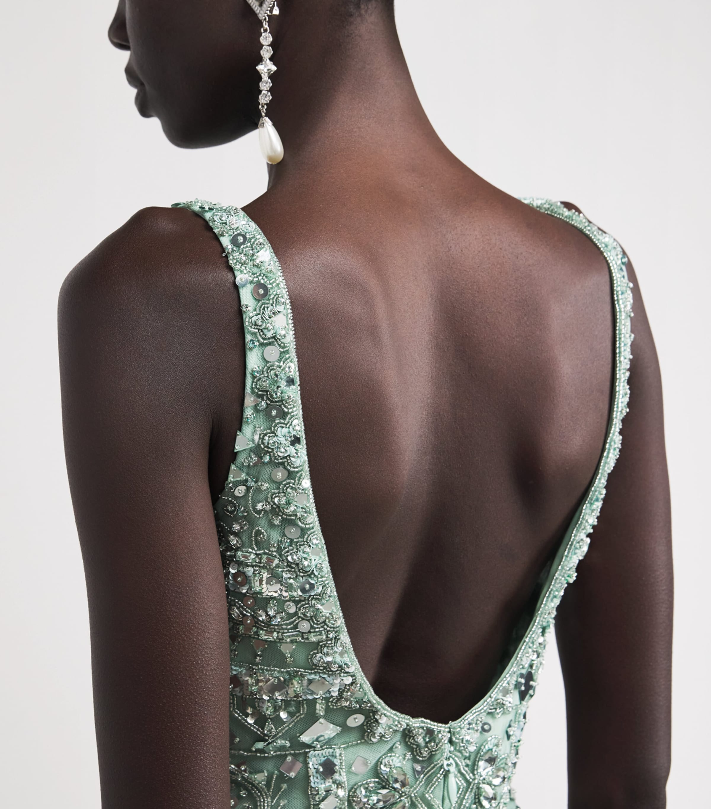 Embellished Mini Dress 165907 GRANITE GREEN Image 6