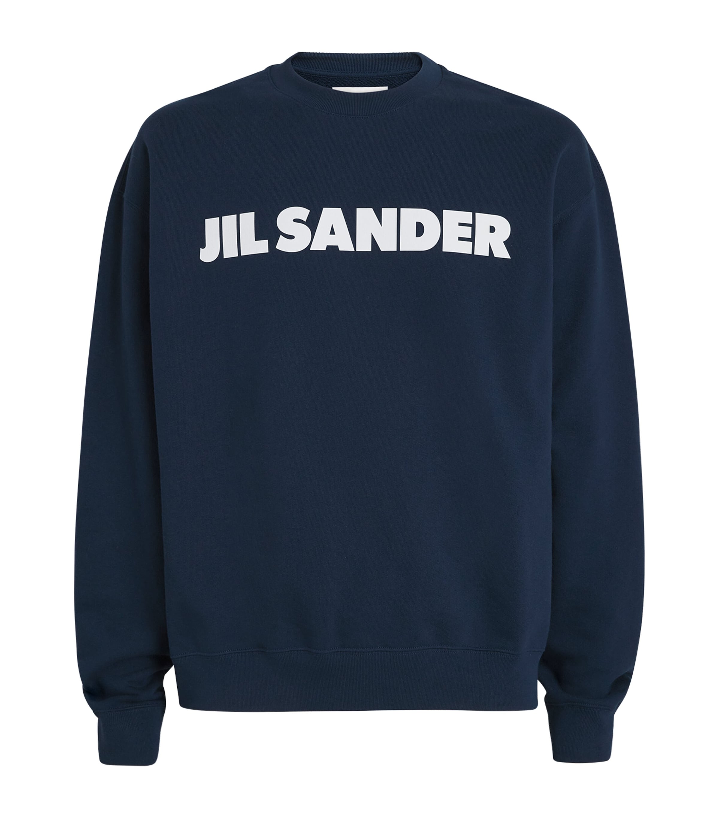 Jil Sander Cotton Logo Sweatshirt In Blue