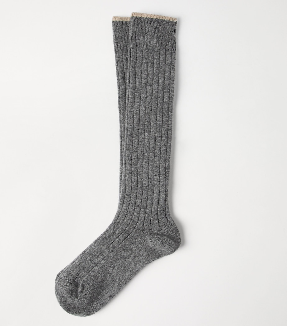 Cashmere Rib-Knit Socks CG316 Image 2