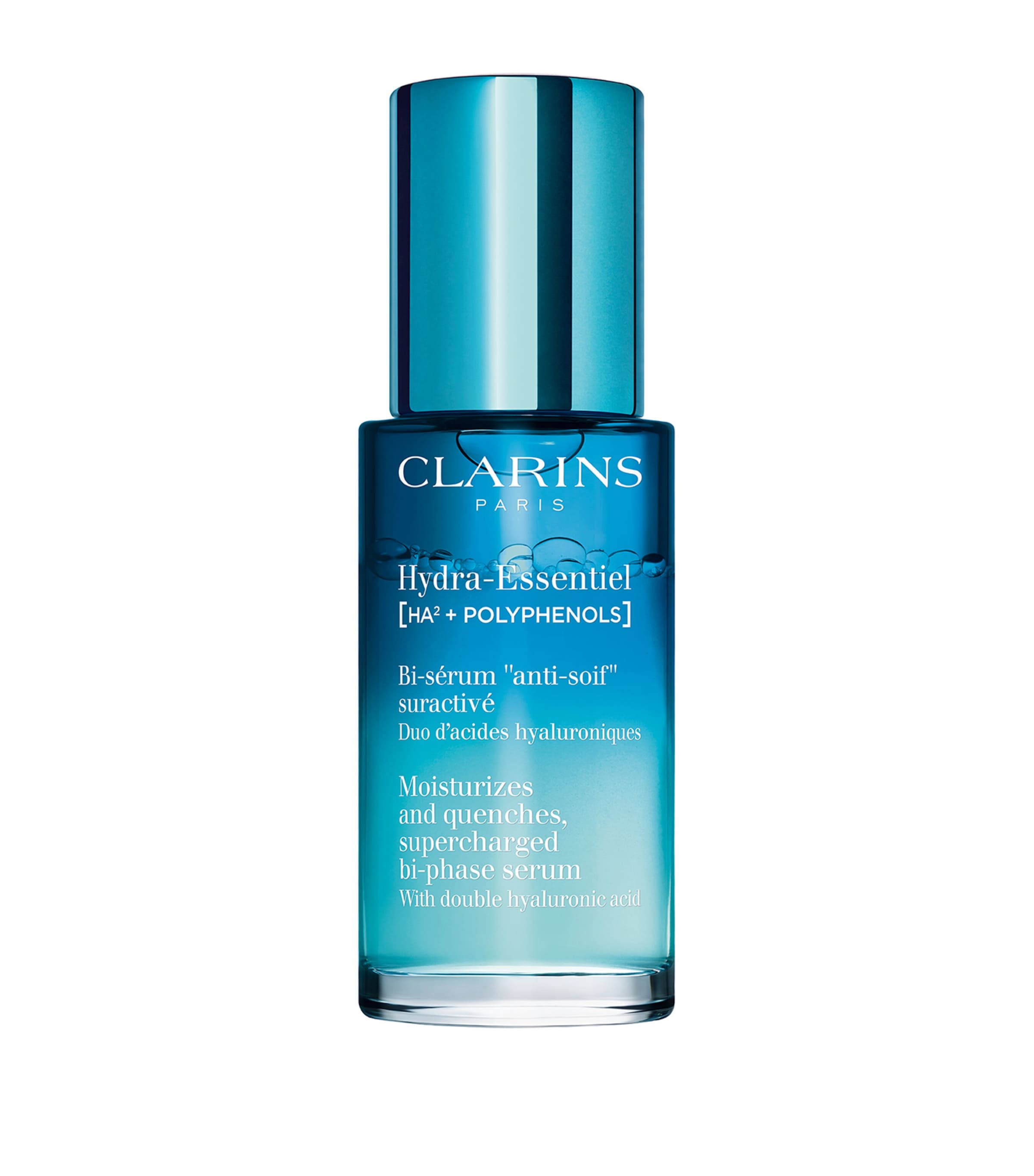 Clarins Hydra-essentiel Bi-phase Face Serum With Double Hyaluronic Acid In Blue