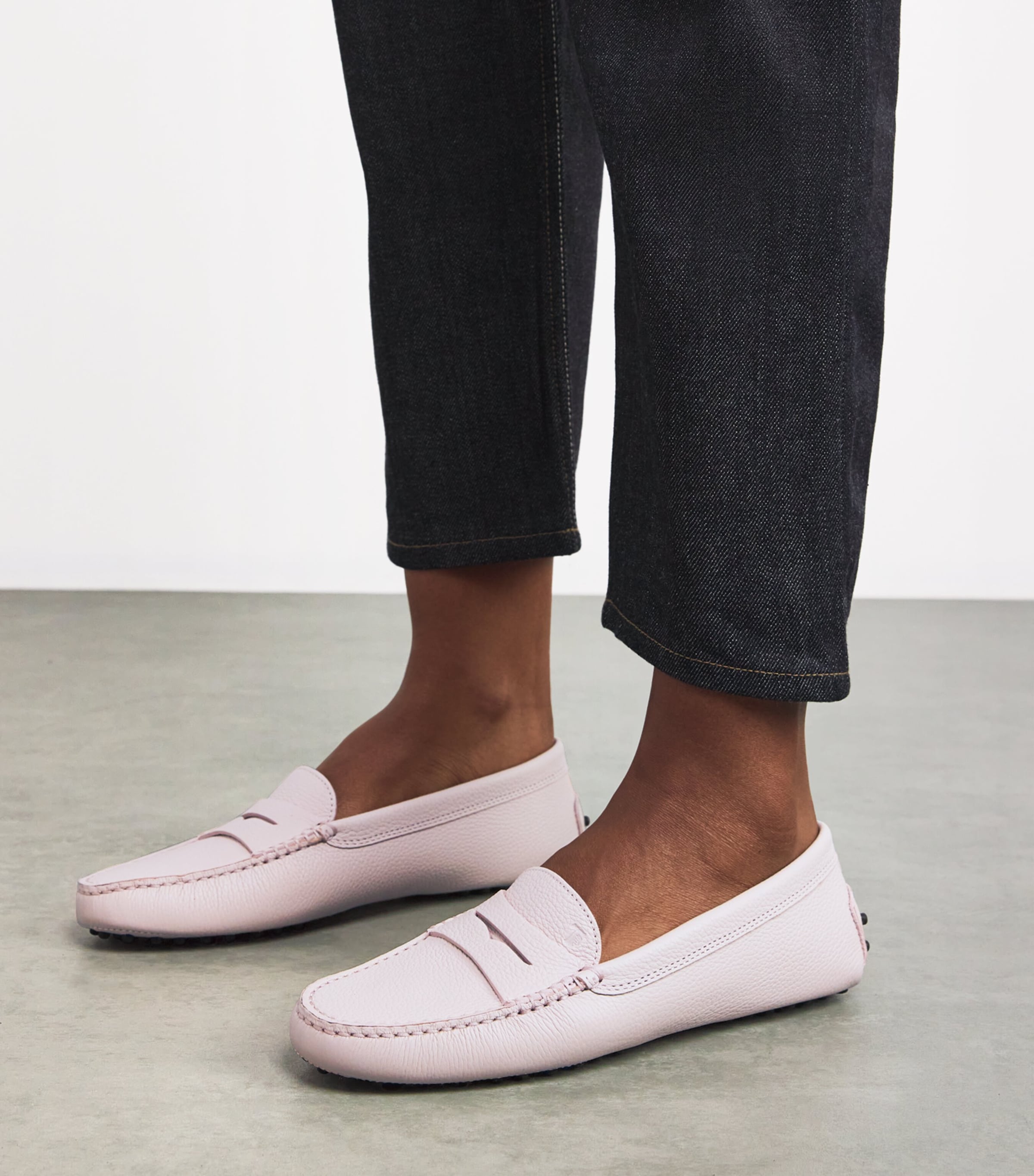 Tod's Leather Gommino Driving Shoes Bone Image 2