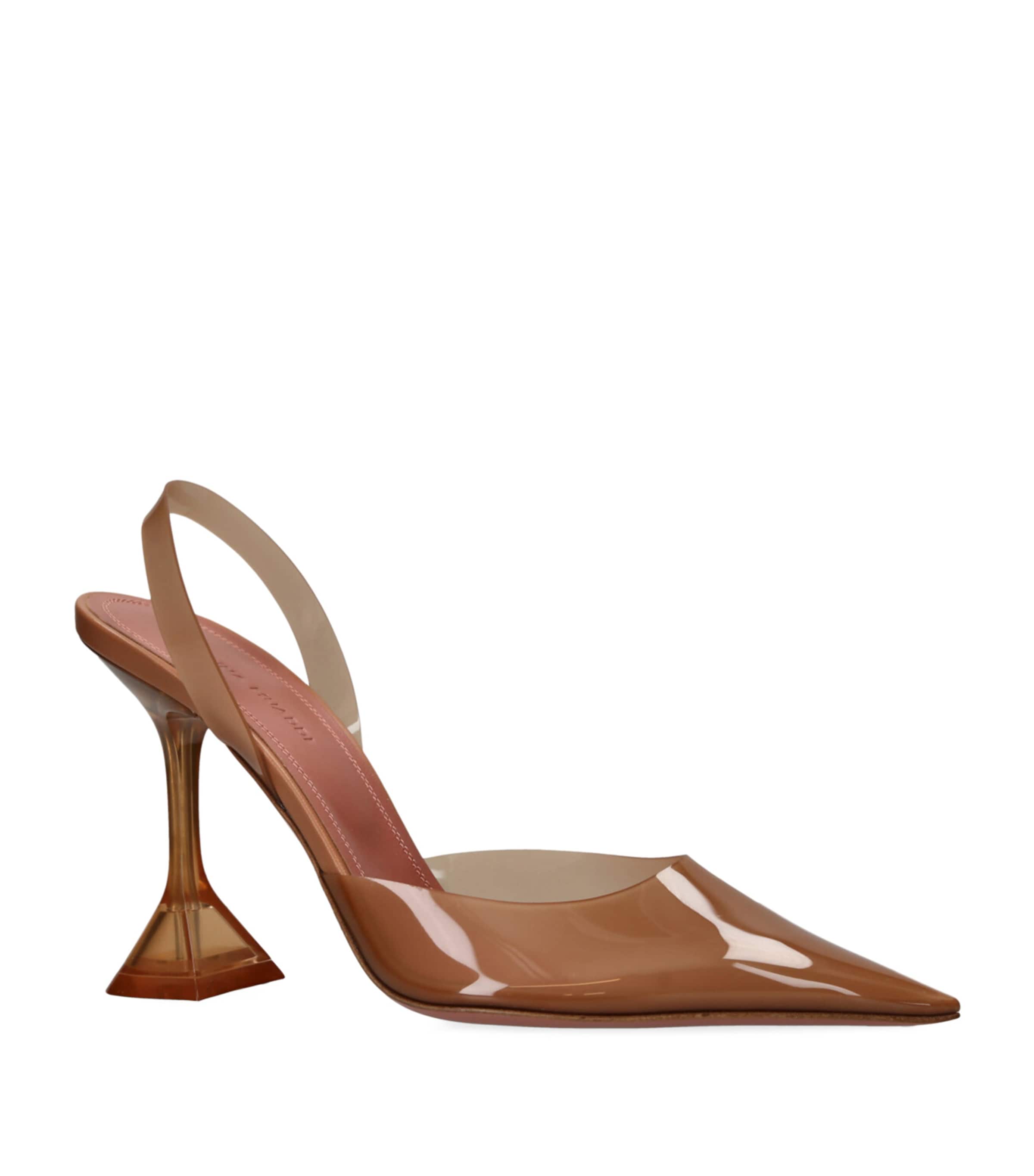 Amina Muaddi Holli Glass Slingback Pumps 105 Beige Image 3