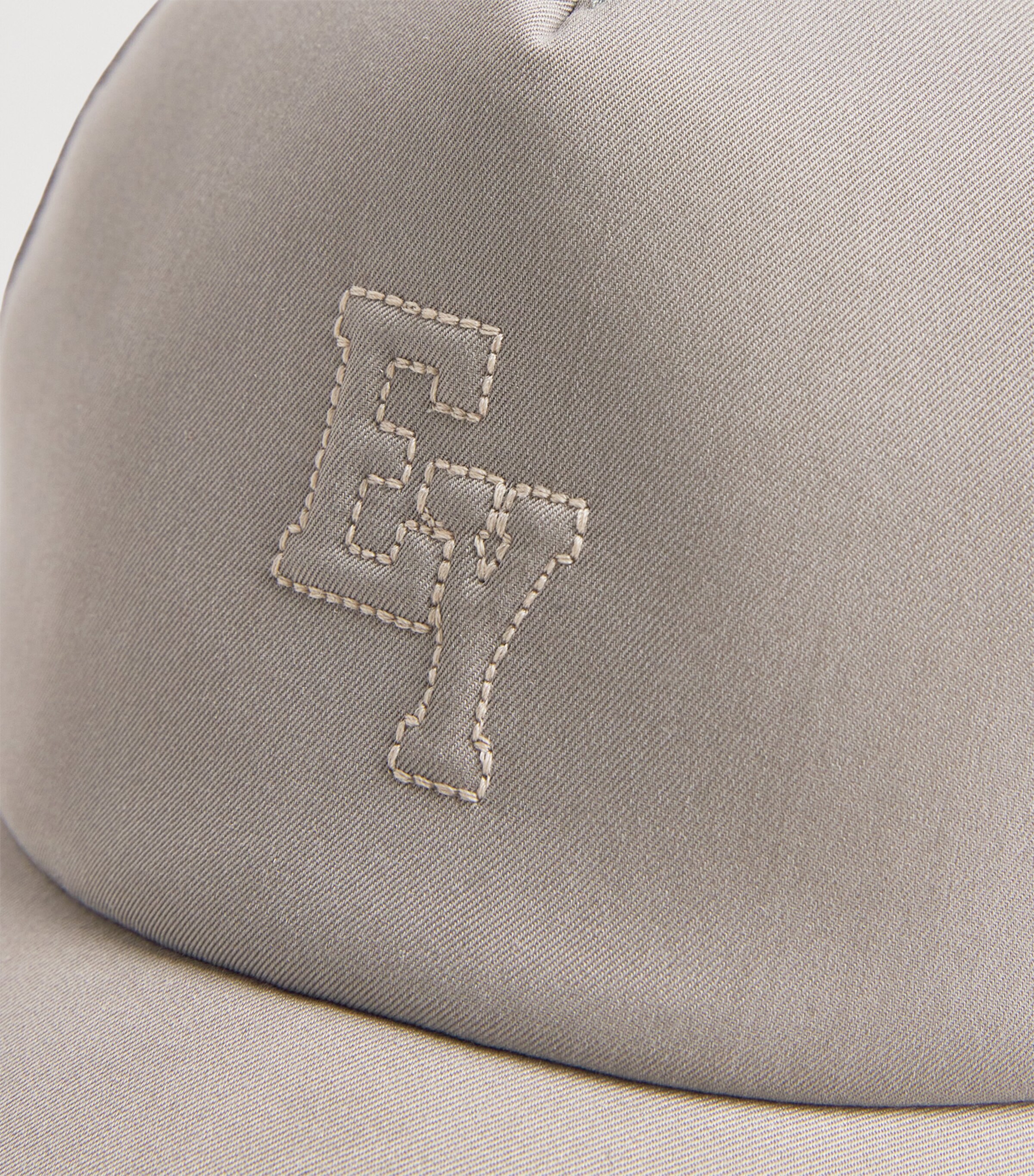 Eleventy Green Silk Suede-Trim Logo Baseball Cap | Harrods AM display picture 1