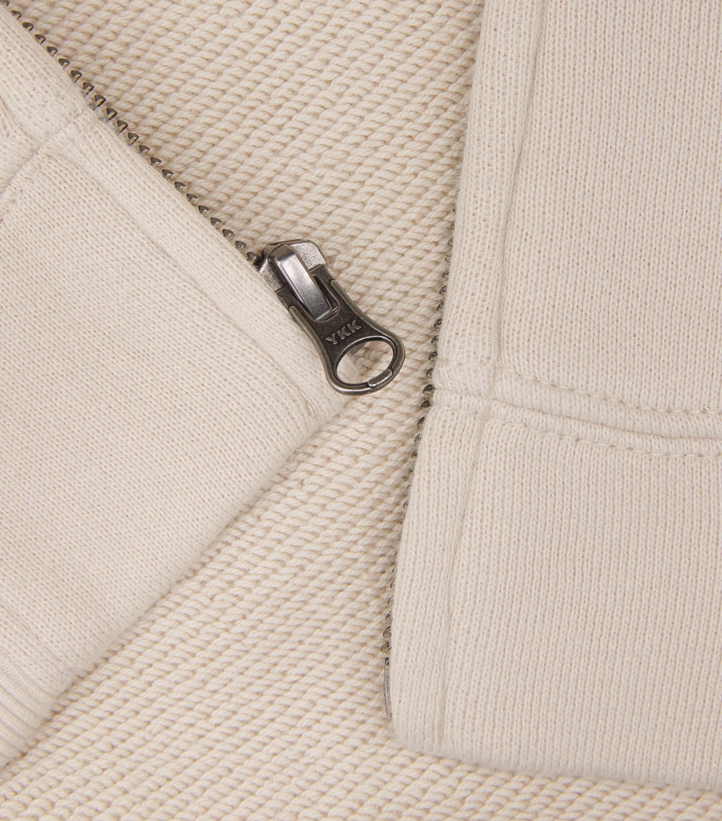 PAIGE Mens Avon Zip-Up Hoodie Washed Vanilla Bean Image 6
