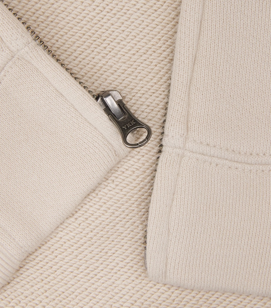 PAIGE Mens Avon Zip-Up Hoodie Washed Vanilla Bean Image 6