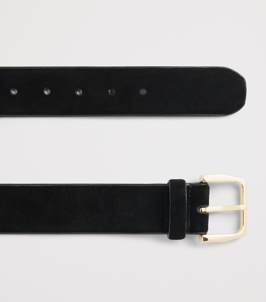 Sandro Paris Suede Belt Black Image 3