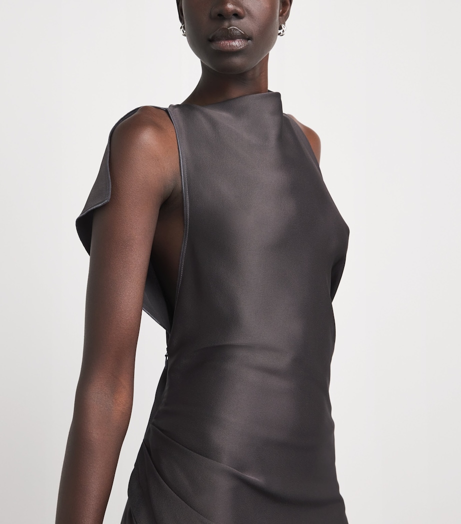 victoria beckham brown dress Victoria Beckham High-neck Dress