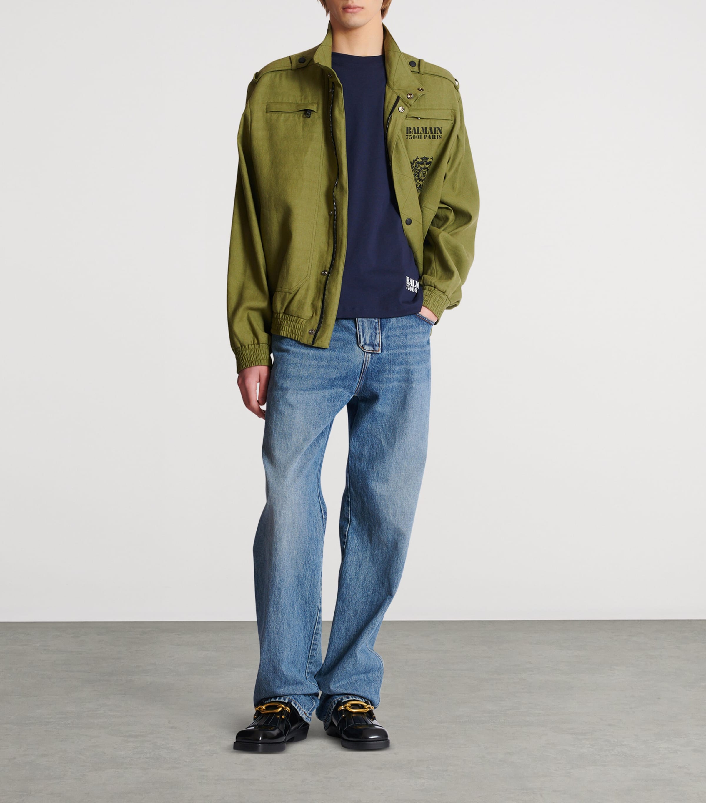 Logo Stamp T-Shirt SIV MARINE/BLANC Image 6