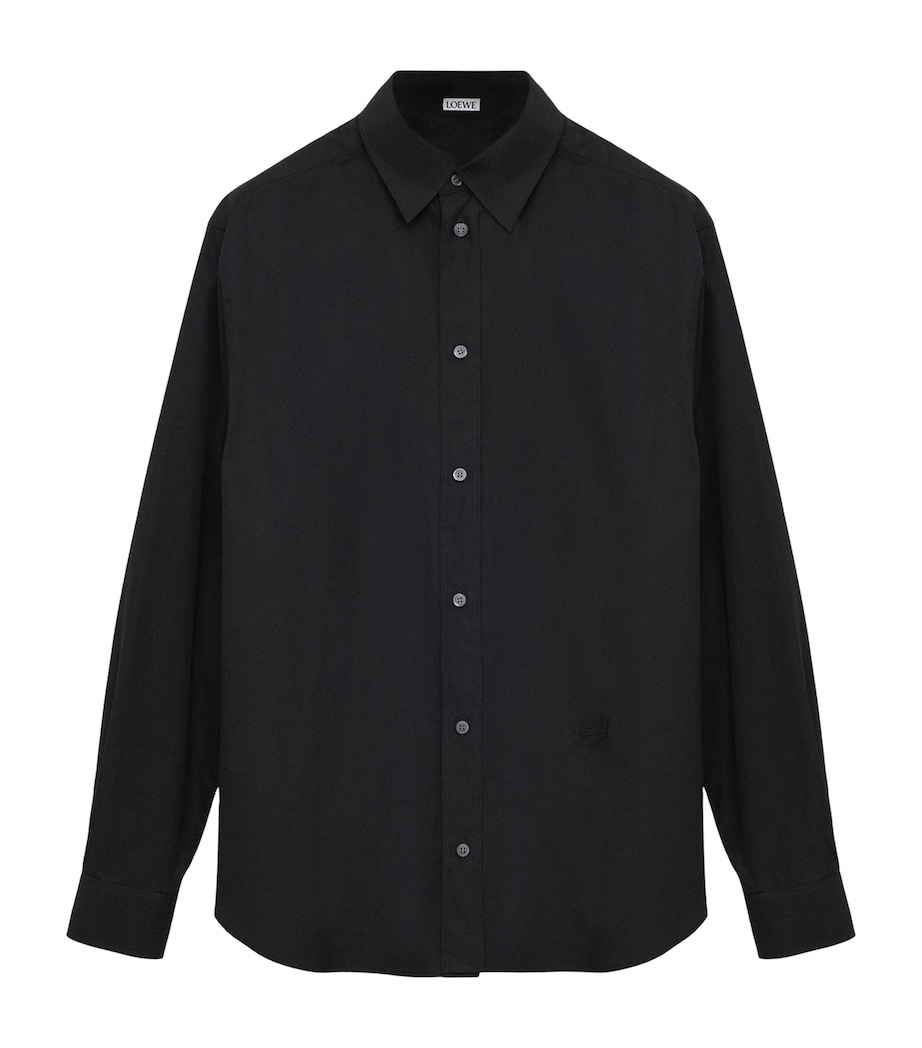 Cotton-Blend Poplin Shirt BLACK Image 1