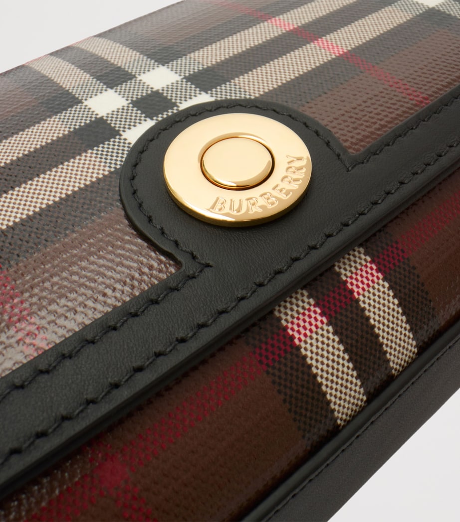 Burberry Check Note Cross-Body Bag Chocolate Brown Image 6