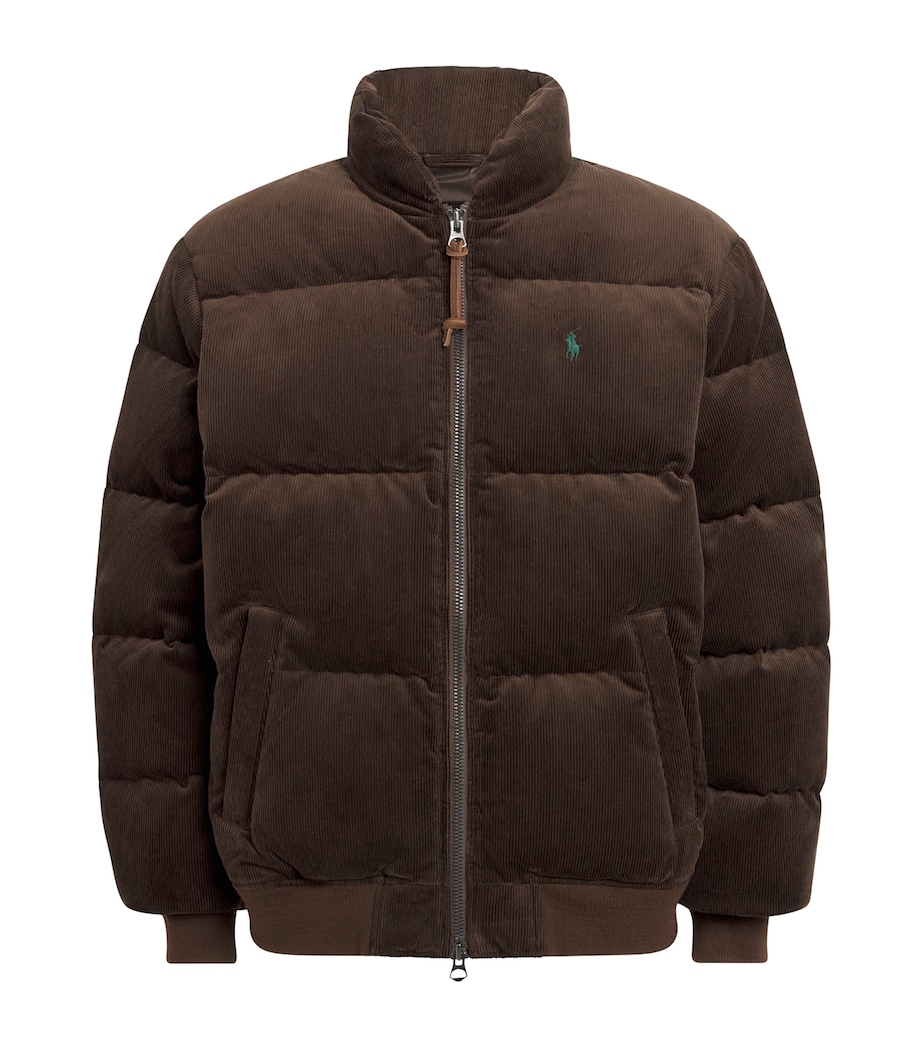 Cotton Corduroy Puffer Jacket DARK BROWN Image 1