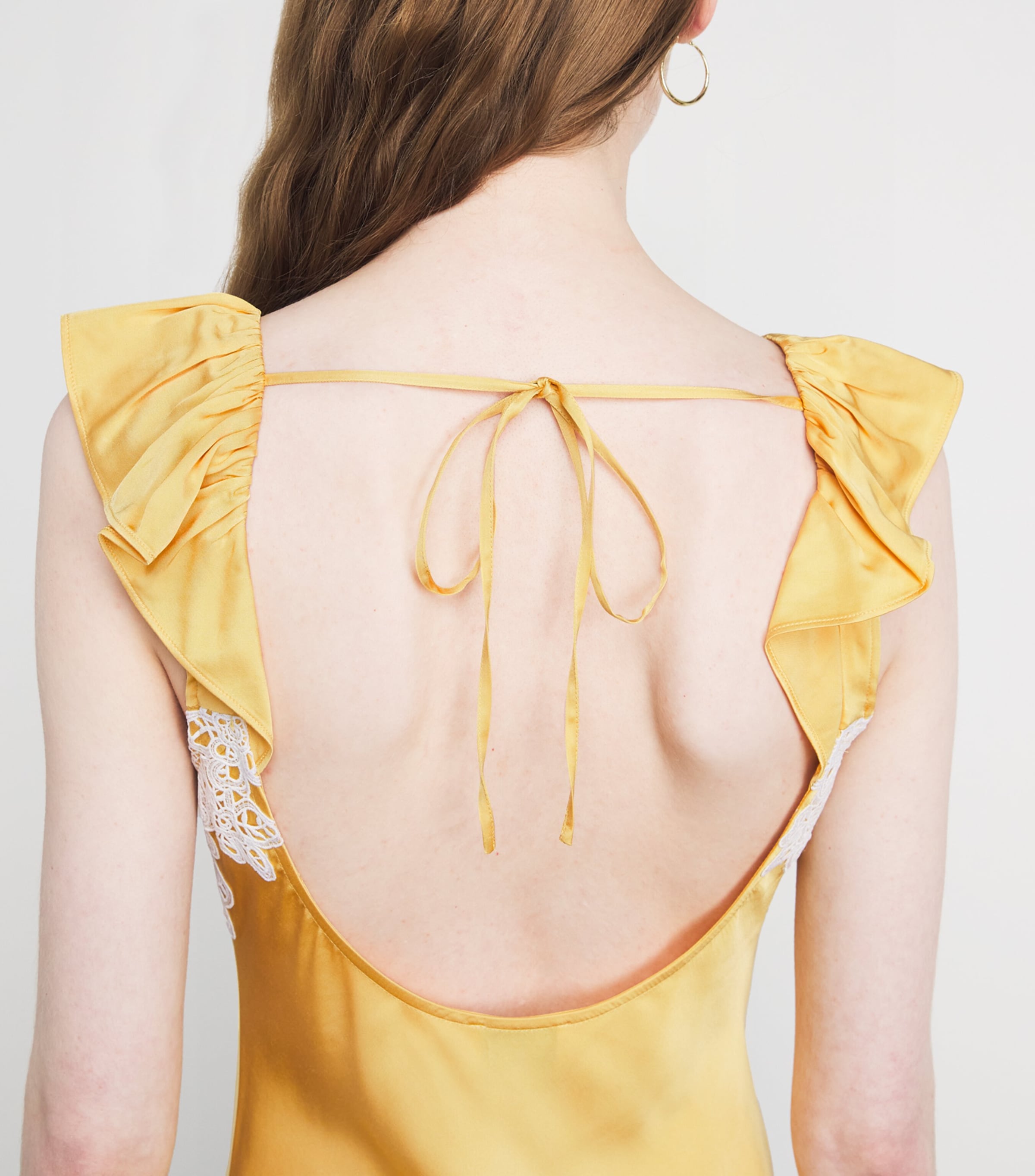 Claudie Pierlot Womens Satin Maxi Dress Sun Yellow Image 4