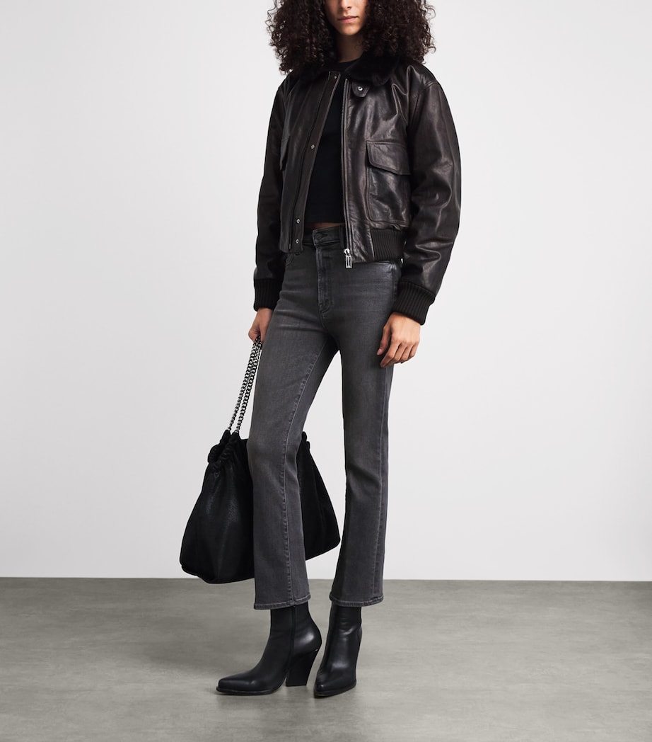 MOTHER Womens The Hustler Ankle Jeans Can You Call My Phne Image 2