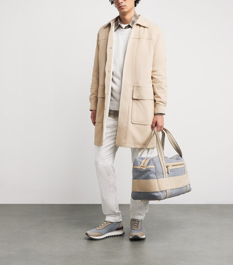 Cotton Corduroy Cargo Trousers BIANCO Image 2