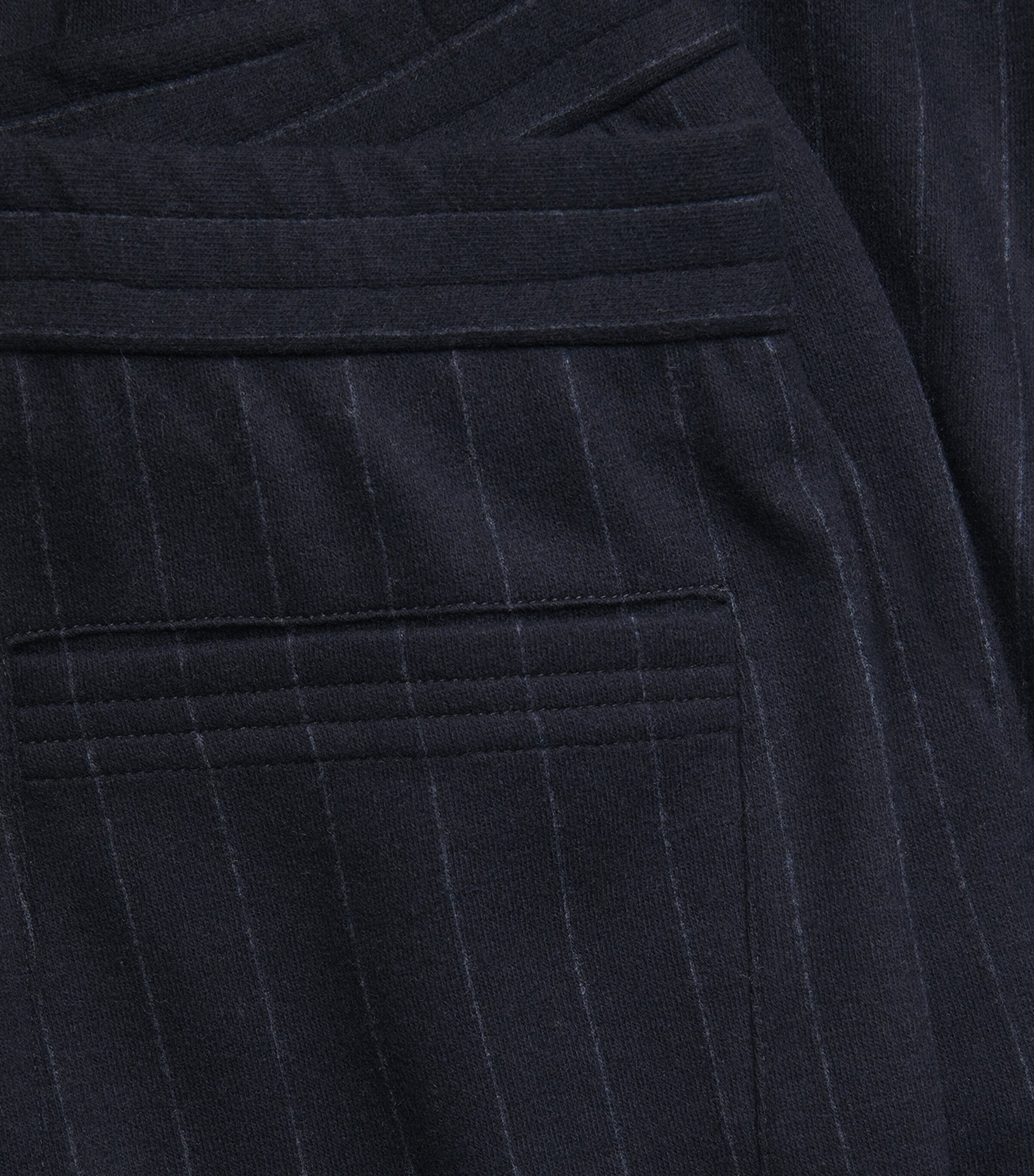 Sease Mens Wool-Cashmere-Blend Pinstripe Trousers Midnight Blue Image 6