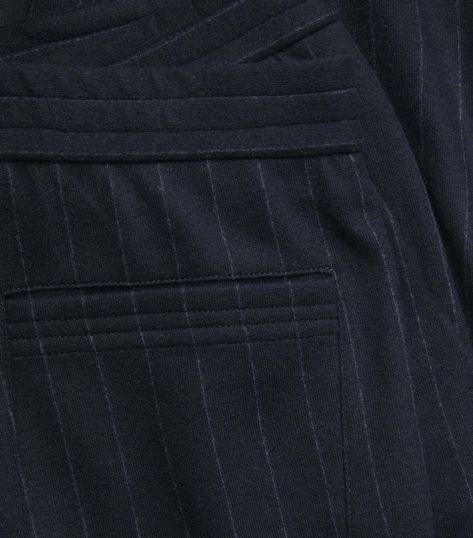 Sease Mens Wool-Cashmere-Blend Pinstripe Trousers Midnight Blue Image 6
