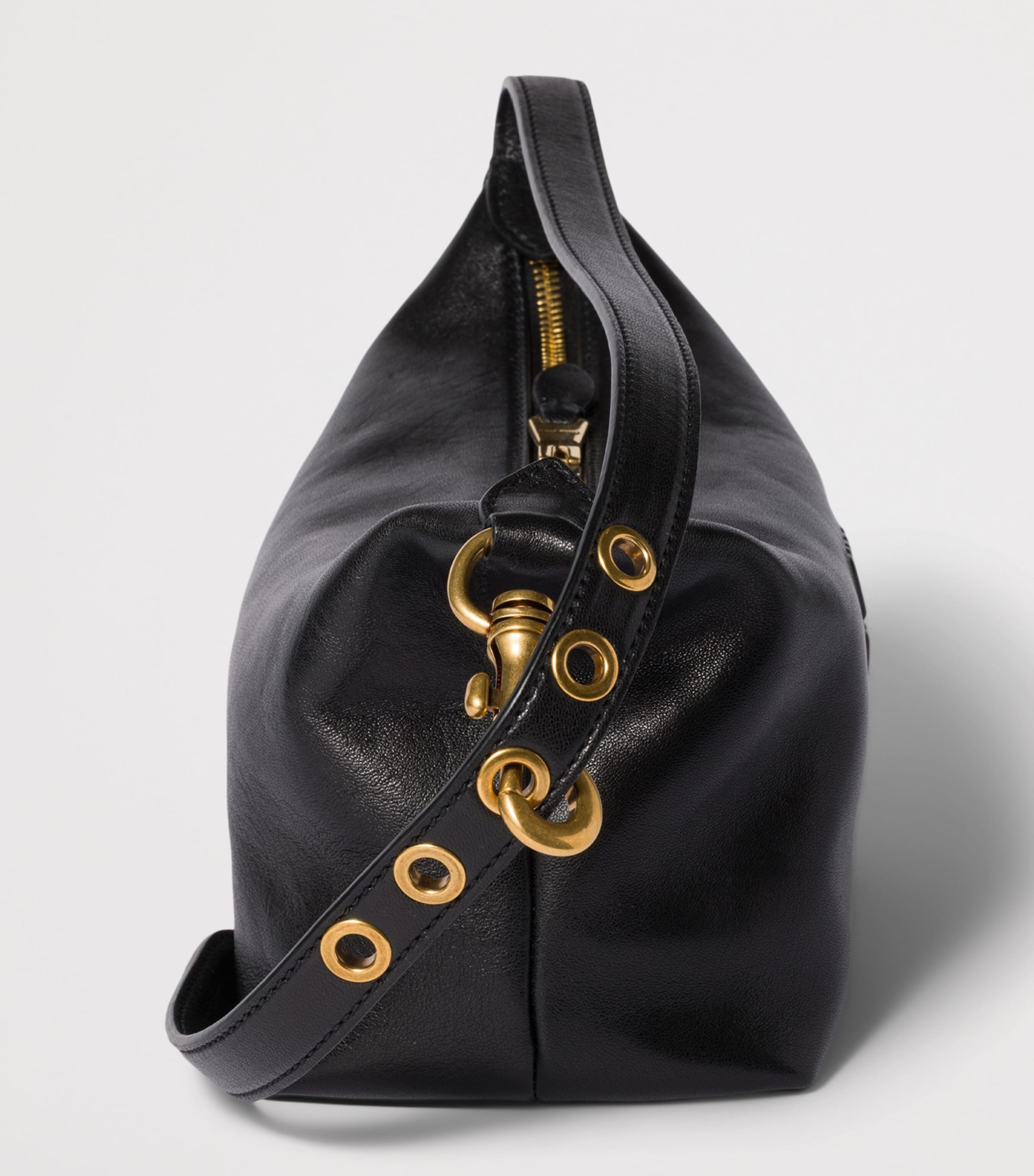 Miu Miu Small Nappa Leather Spirit Shoulder Bag Black Image 7