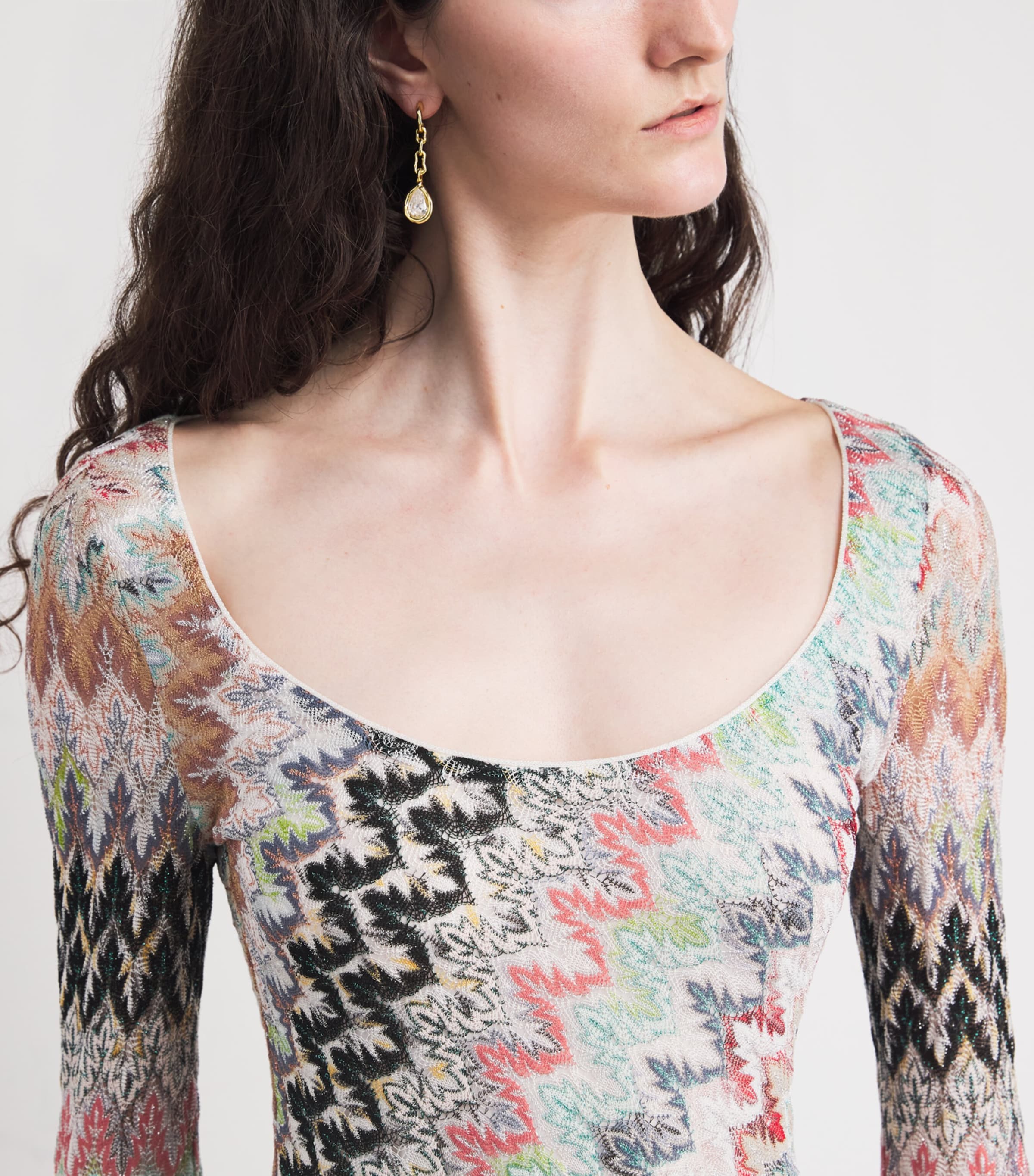 Zigzag Maxi Dress SM9Y4 WHT/PINK/BLUE Image 4