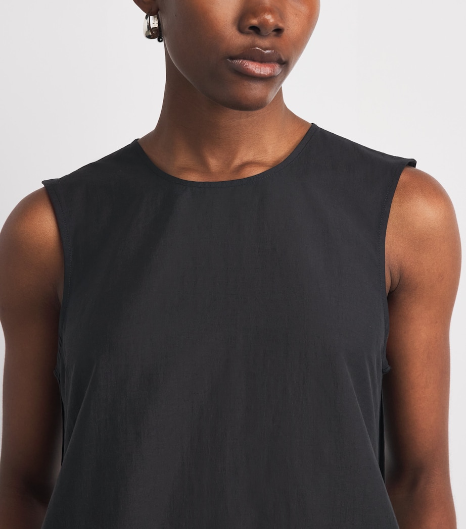 Róhe Womens Linen-Silk-Blend Maxi Dress Black Image 3