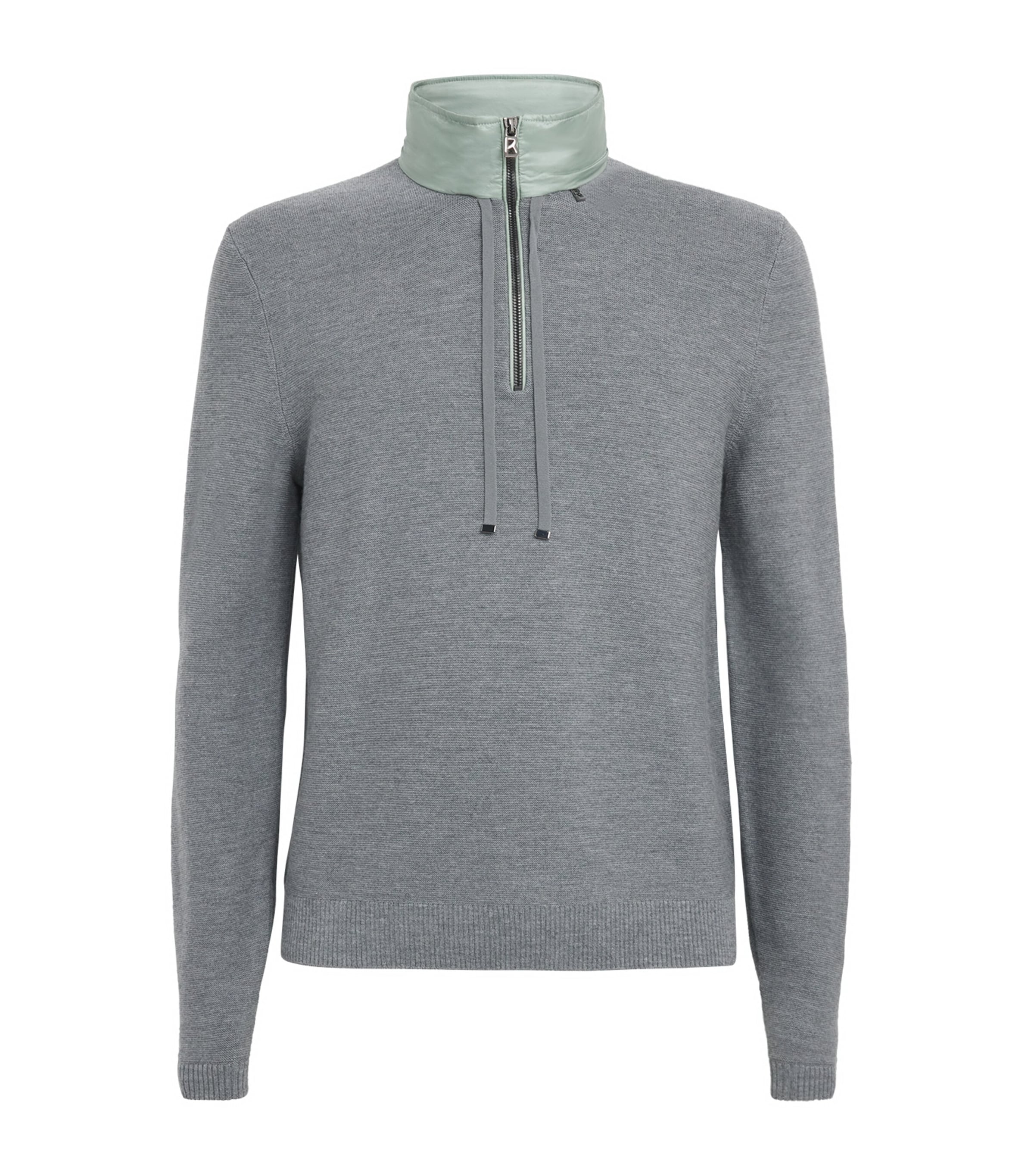 Bogner Wool-blend Phineas Half-zip Sweater In Grey