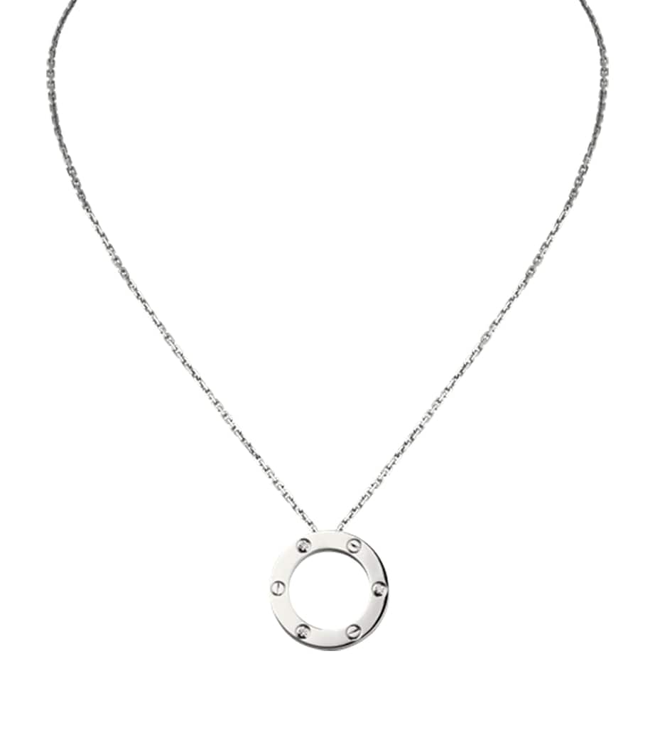 Cartier White Gold and Diamond Love Necklace White Gold Image 2