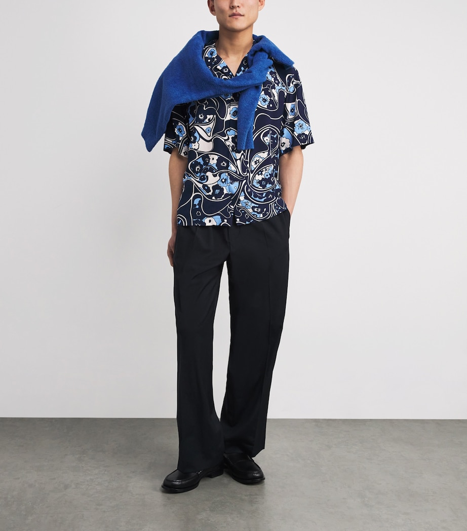 Short-Sleeve Floral Shirt NAVY BLUE Image 2