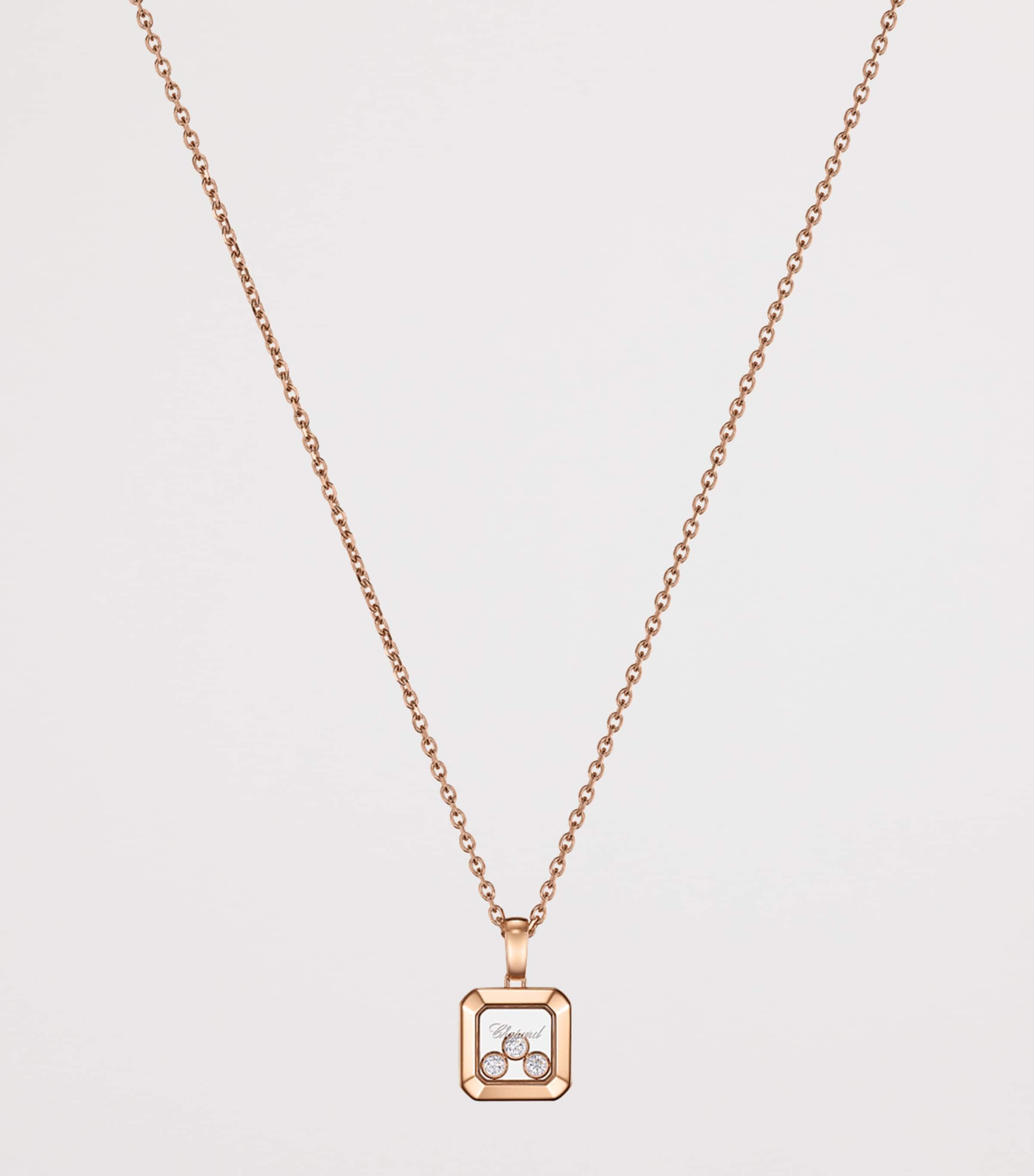 Rose Gold and Diamond Happy Diamonds Icons Necklace 18K ROSE GOLD Image 2