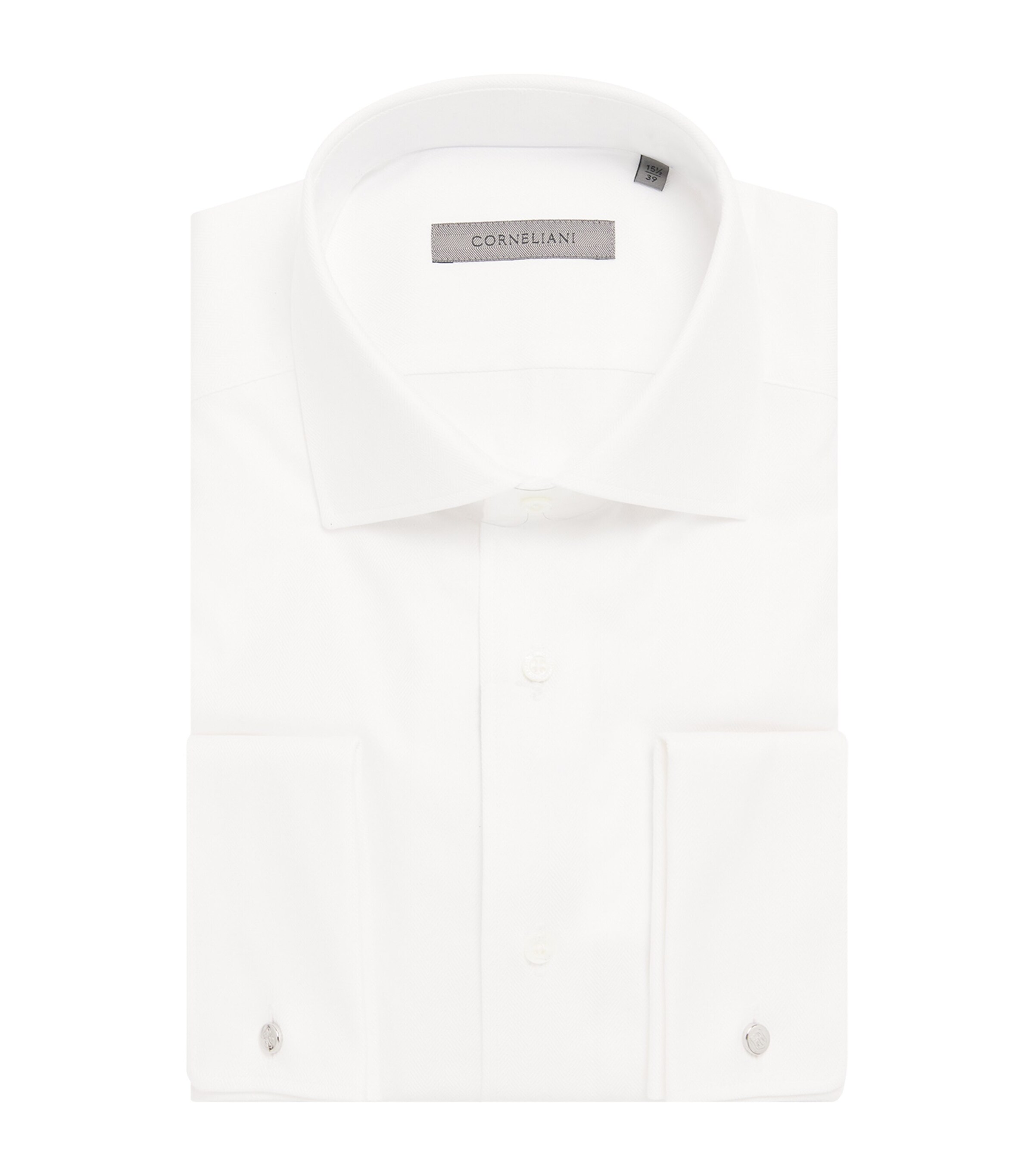 Herringbone Twill Shirt 081 WHITE PRINT Image 1