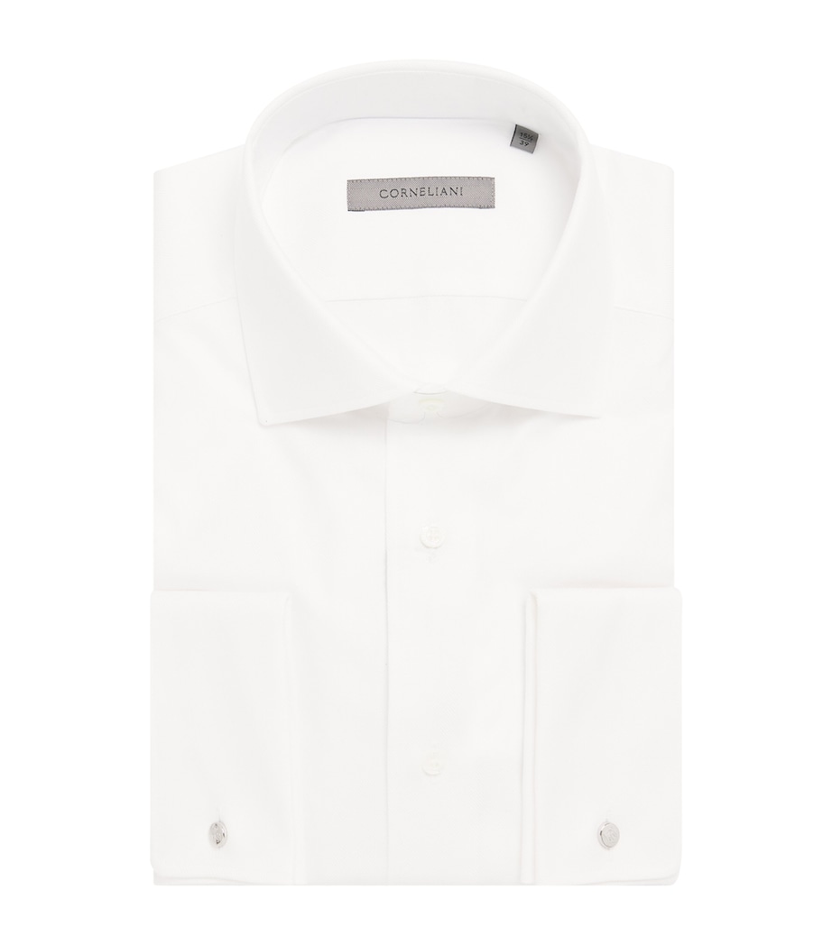 Herringbone Twill Shirt 081 WHITE PRINT Image 1