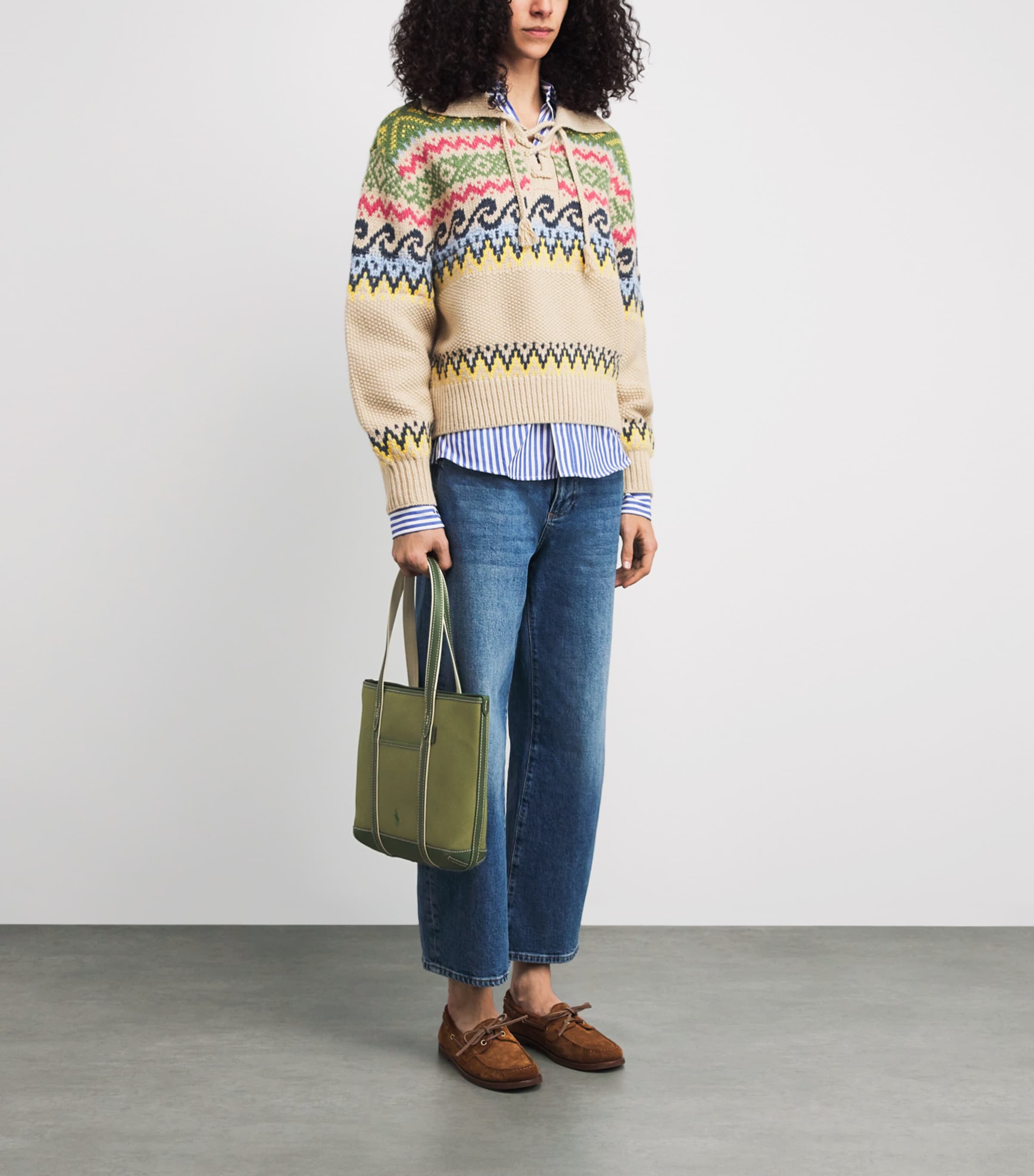 Small Polo Pony Shopper Tote Bag LIGHT SAGE/OLIVE Image 5