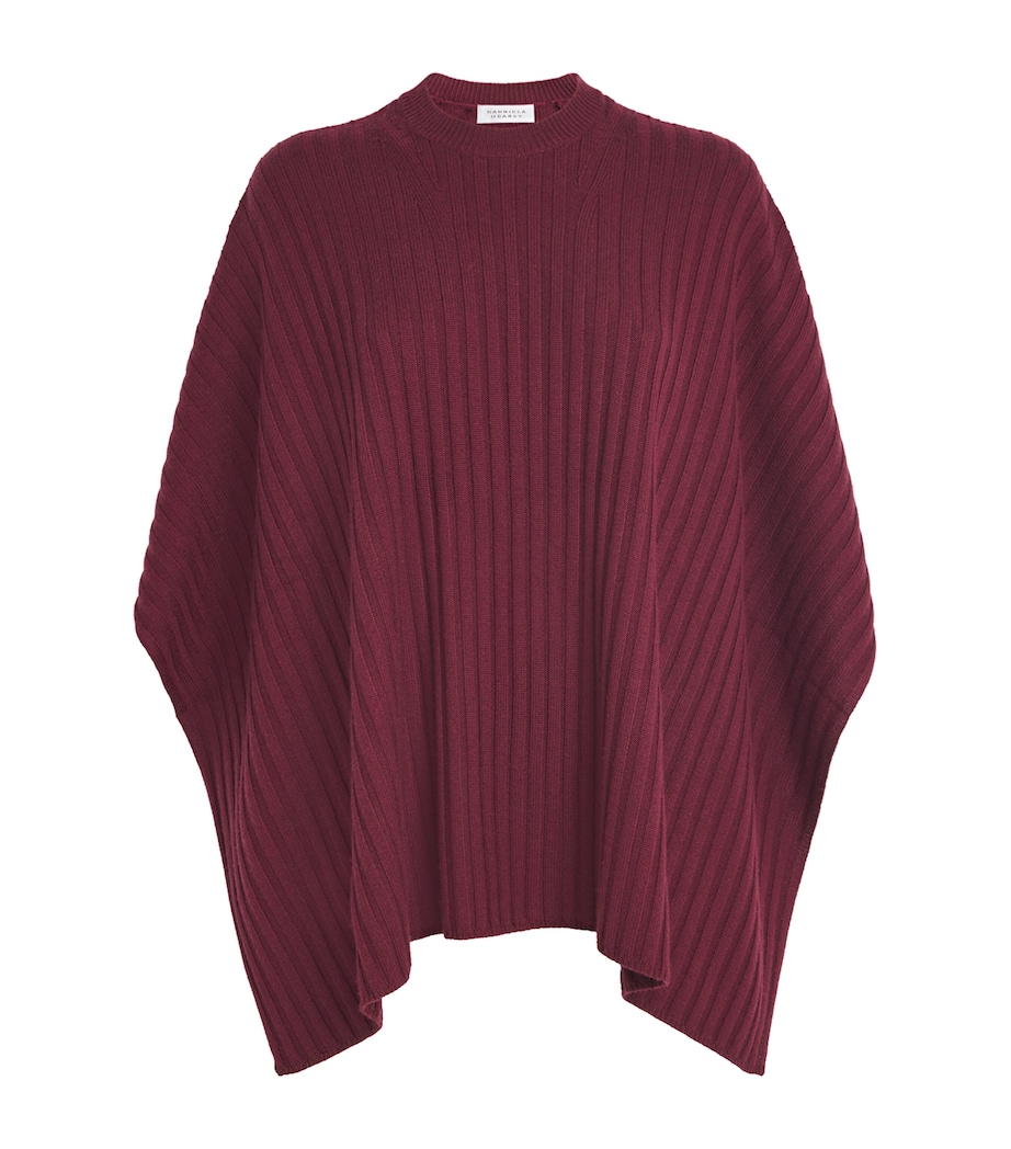 Gabriela Hearst Womens Merino Wool-Cashmere Baron Poncho Bdx Bordeaux Image 1