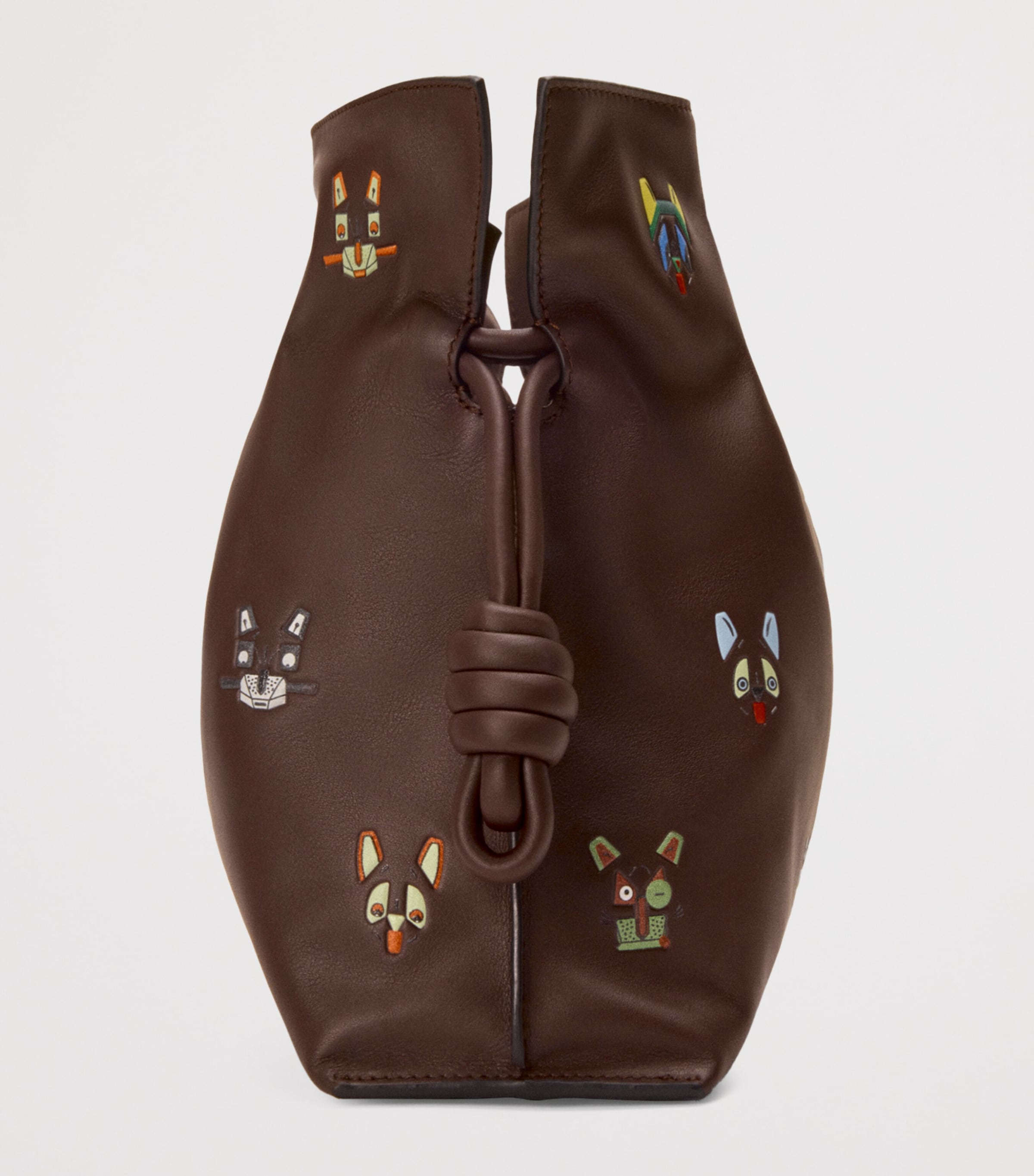 x Louis Wain Medium Leather Flamenco Shoulder Bag BROWN Image 3