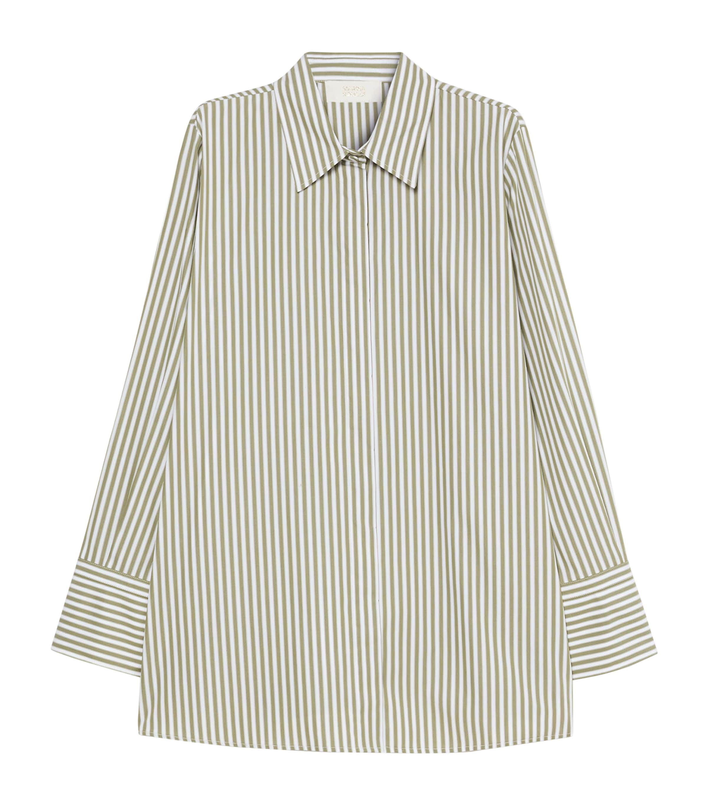 Marina Rinaldi Womens Cotton Shirt Kaki Image 1