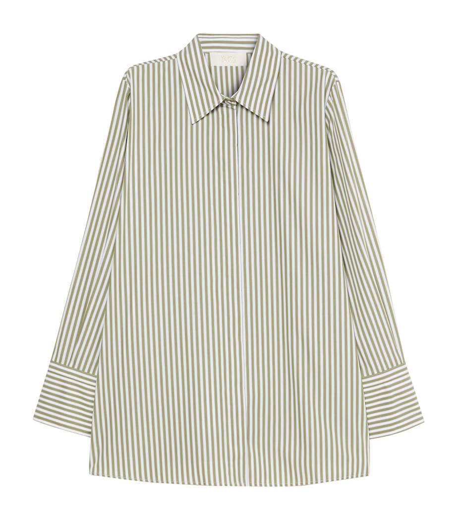 Marina Rinaldi Womens Cotton Shirt Kaki Image 1