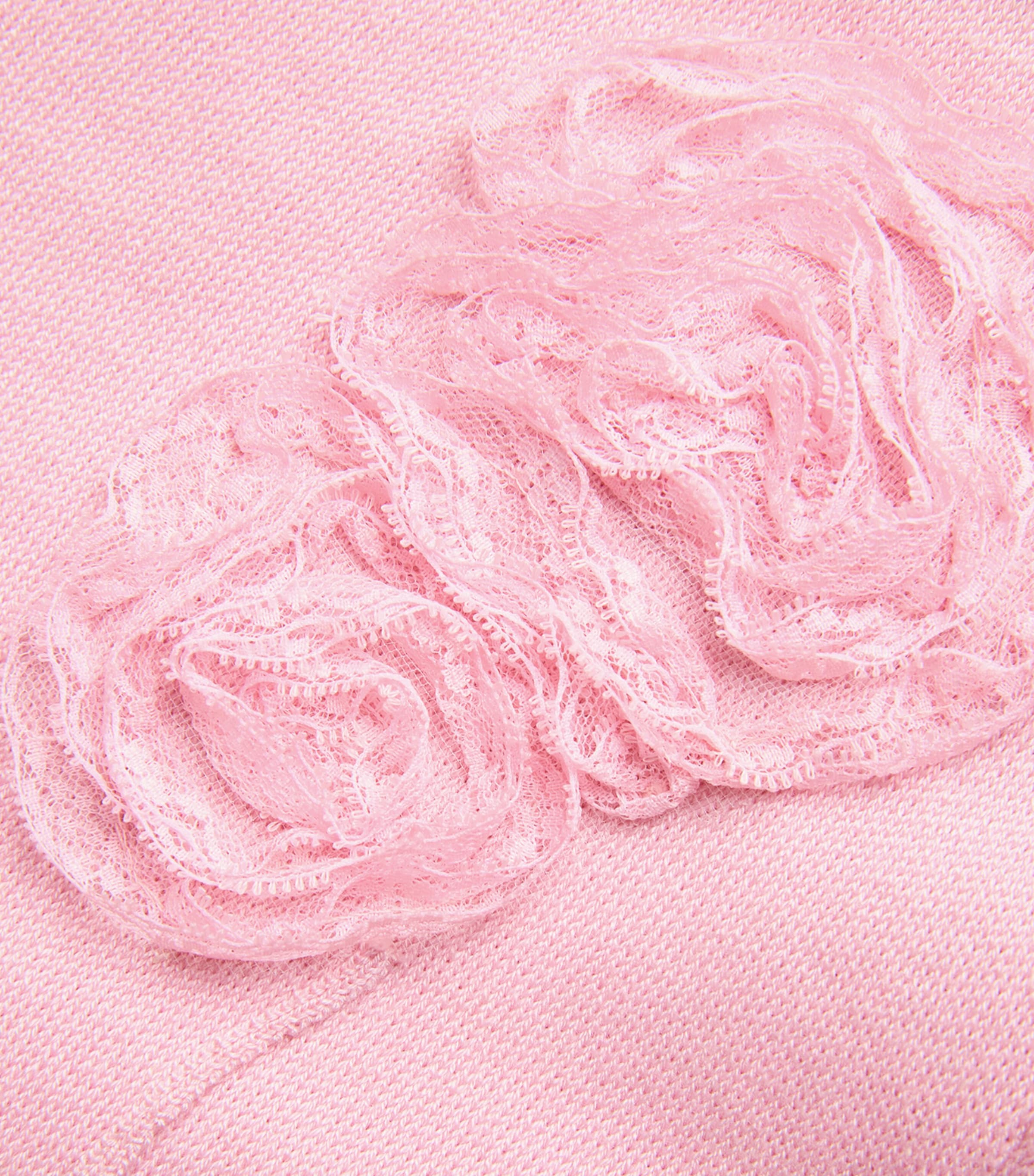 Self-Portrait Womens Flower Appliqué Sweater Pink Image 6