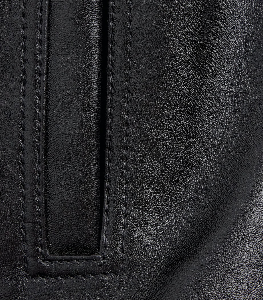 Claudie Pierlot Womens Leather Turn-Lock Jacket Black Image 6