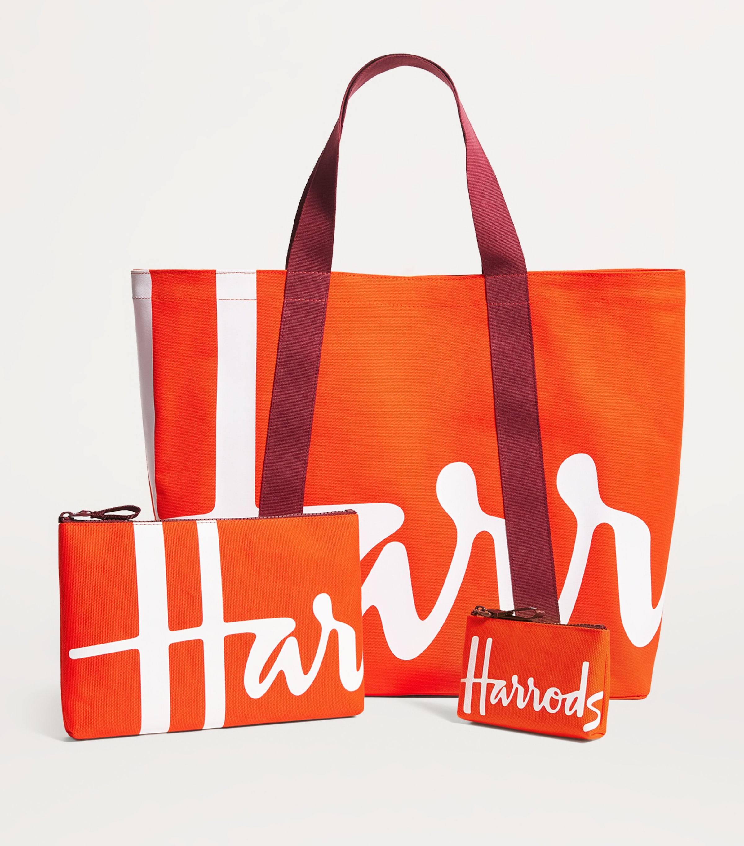 Harrods Cotton Logo Coin Purse Orange Image 3
