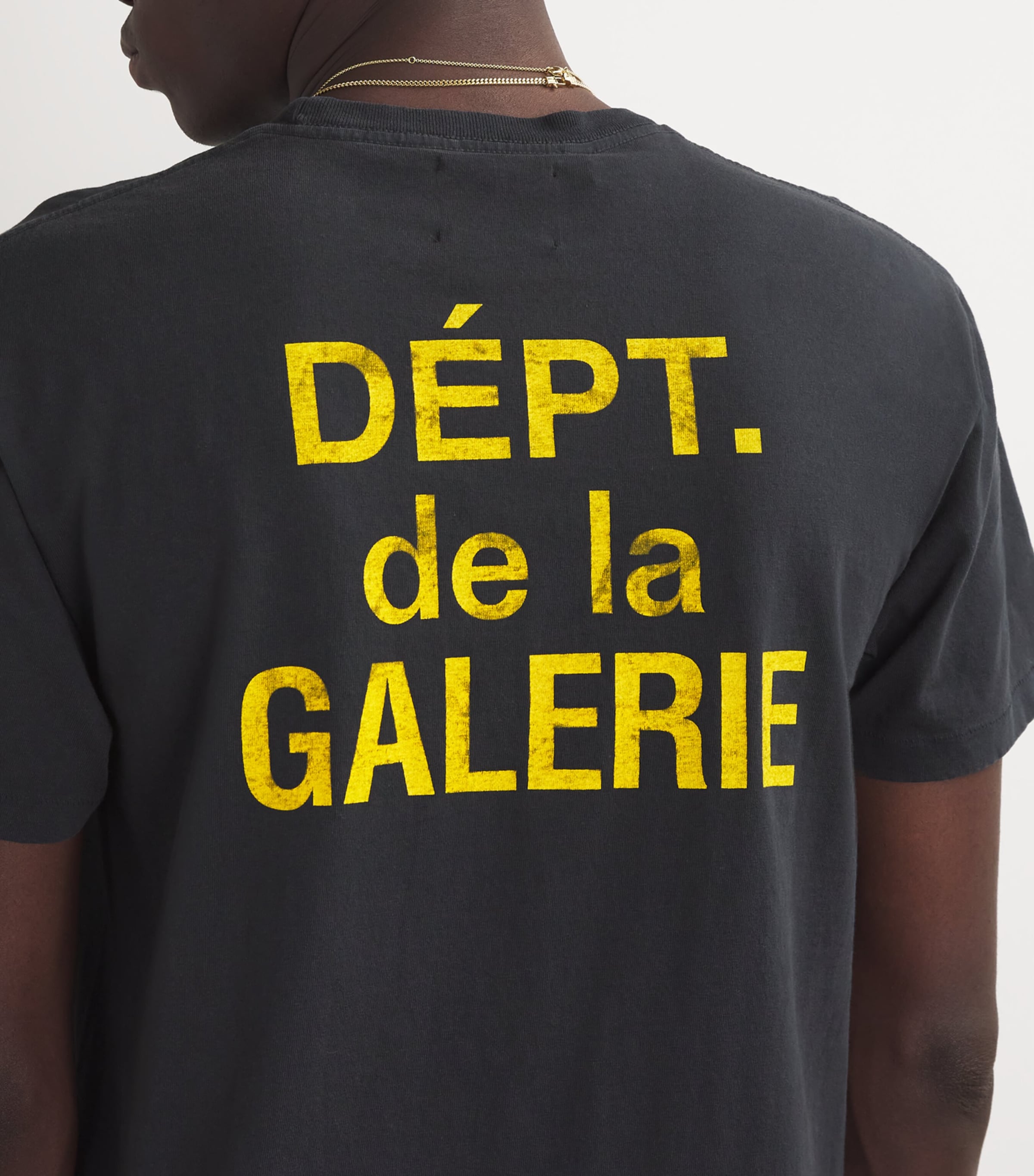 GALLERY DEPT. Mens Cotton Logo T-Shirt Black Image 6
