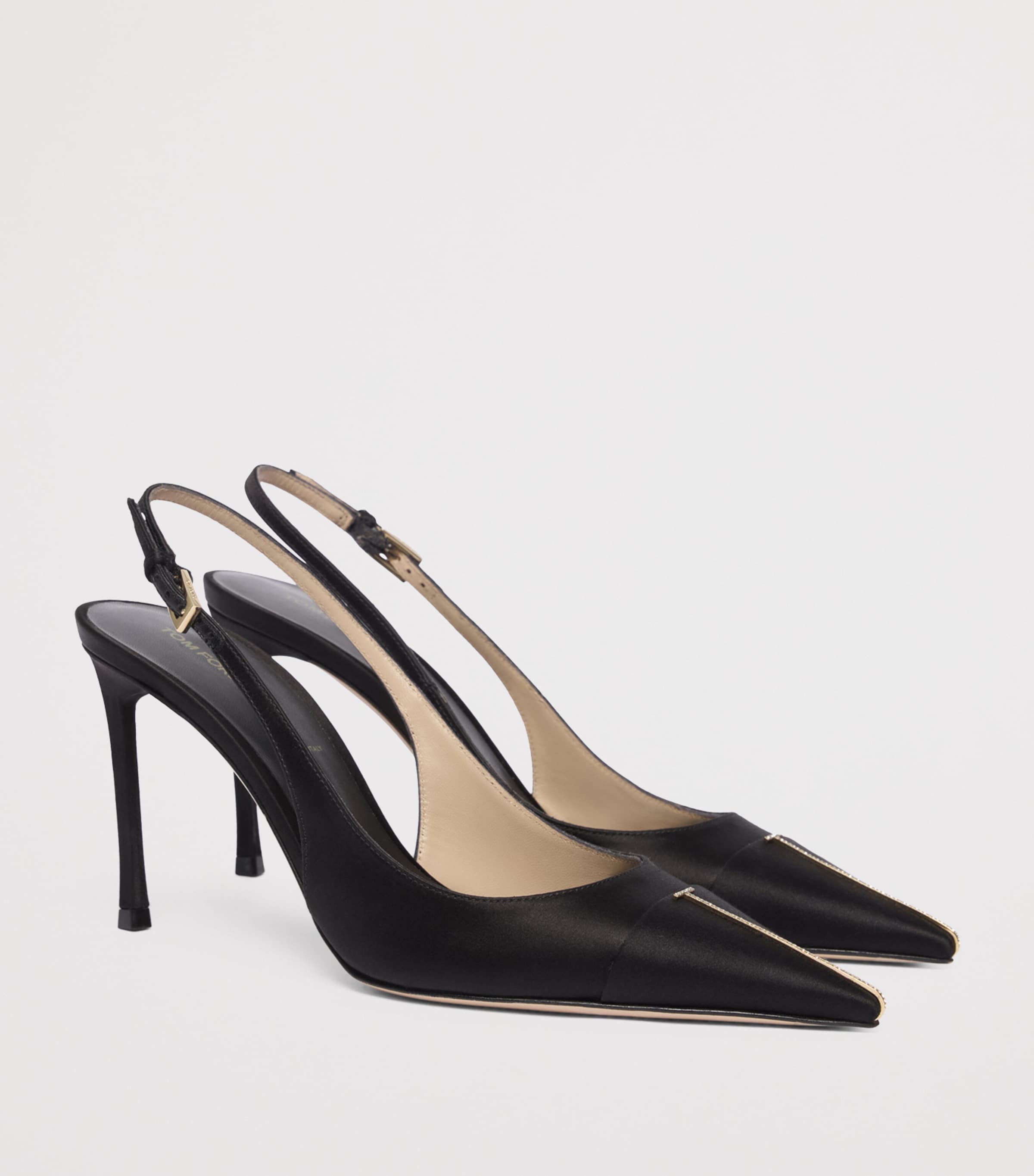 TOM FORD Satin Slingback Pumps 105 Ntn Image 2