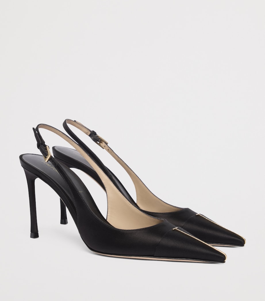 TOM FORD Satin Slingback Pumps 105 Ntn Image 2