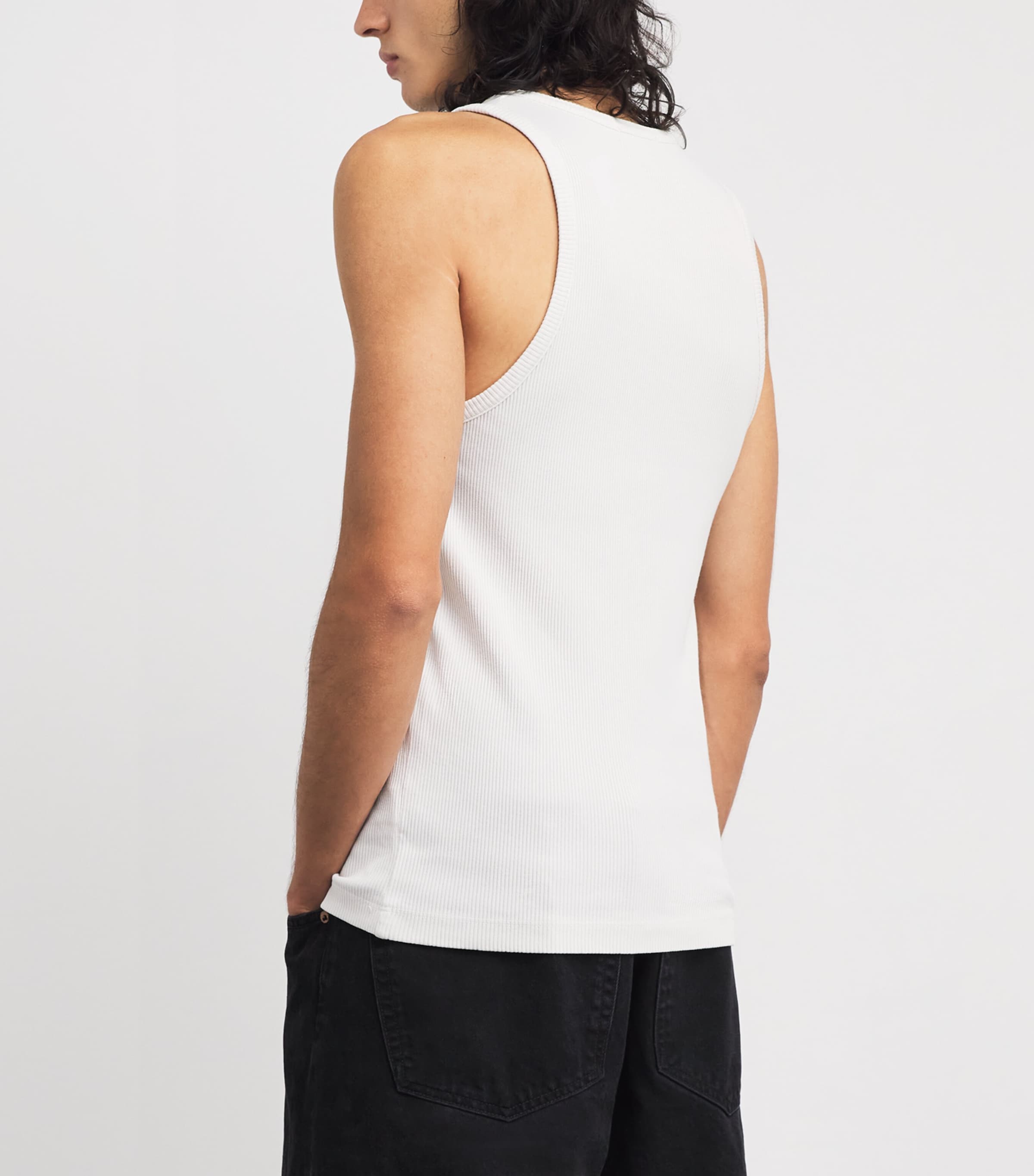 Ribbed Viggo Tank Top POWDER (PALE GREY) Image 4