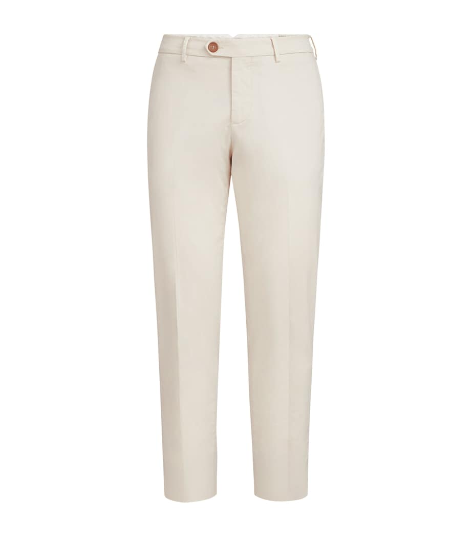 Brunello Cucinelli Mens Pima Cotton Comfort Gabardine Trousers Image 1