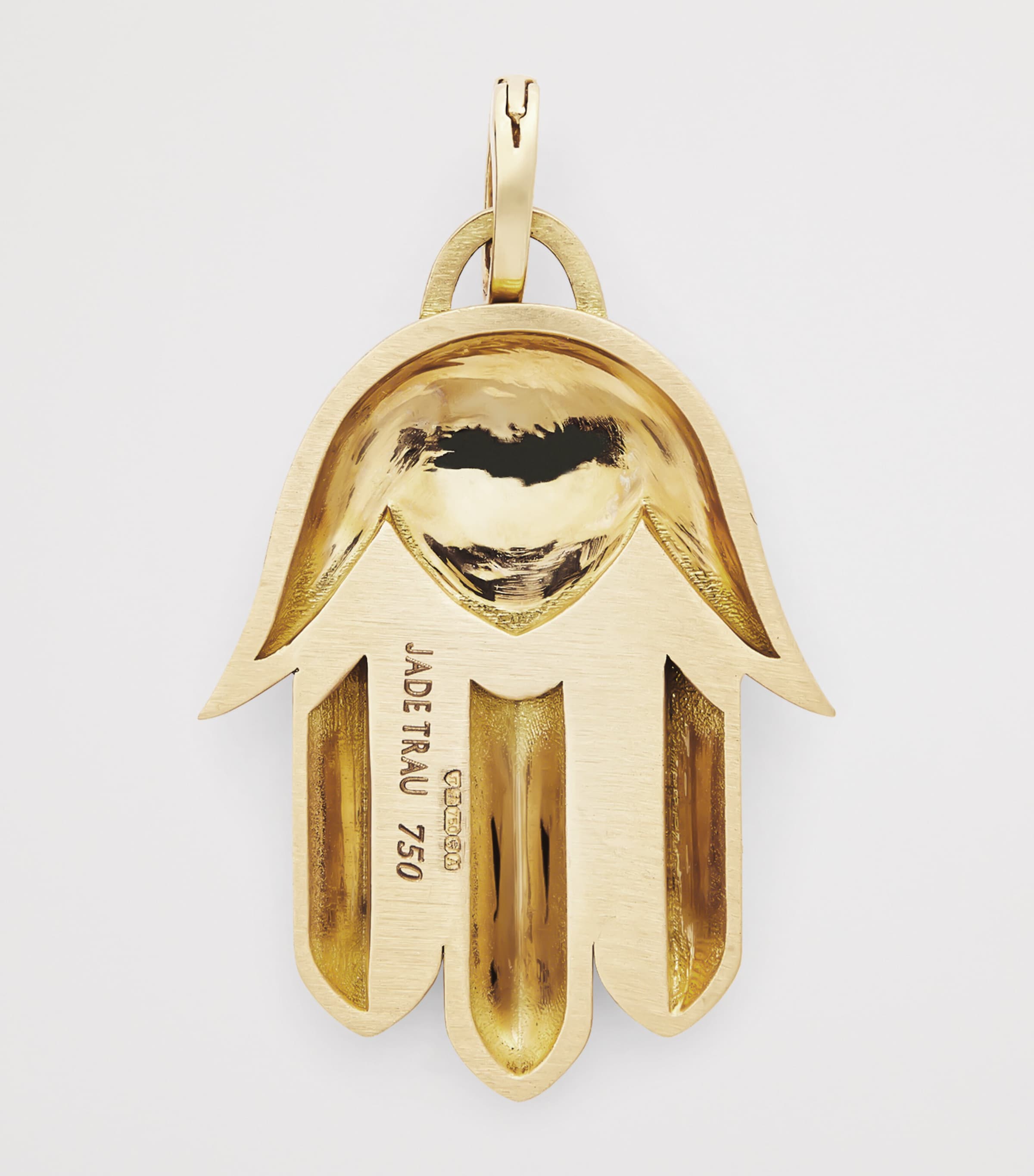 Yellow Gold and Diamond Hamsa Charm YELLOW GOLD Image 3