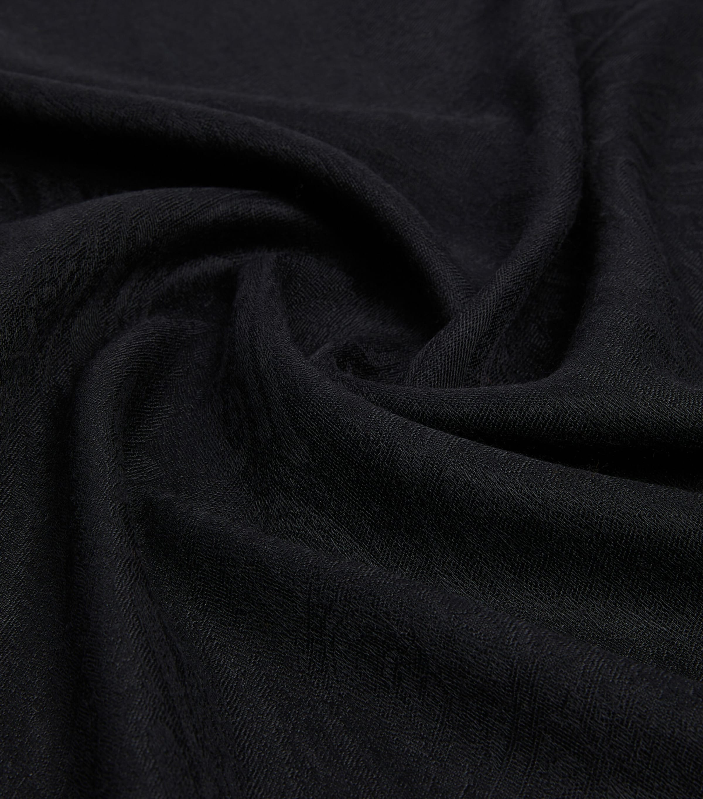 Wool-Silk Scarf BLACK Image 3