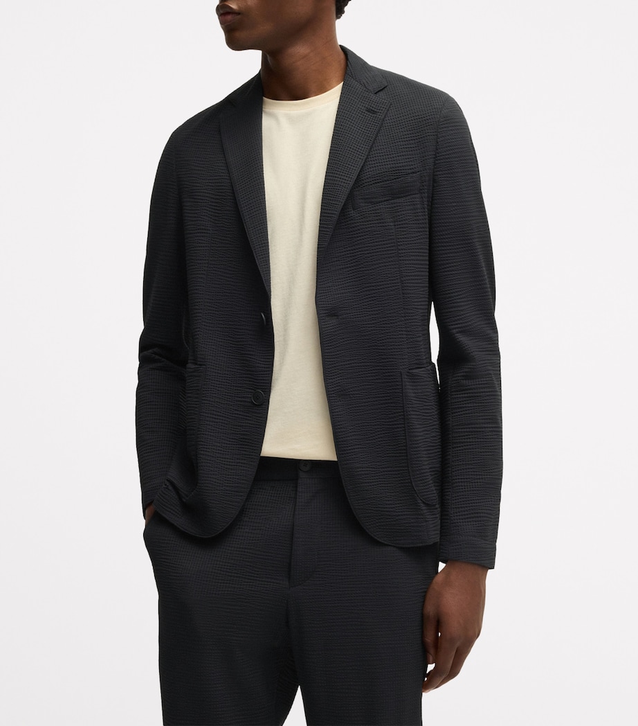 Seersucker Slim Blazer 001 Image 2
